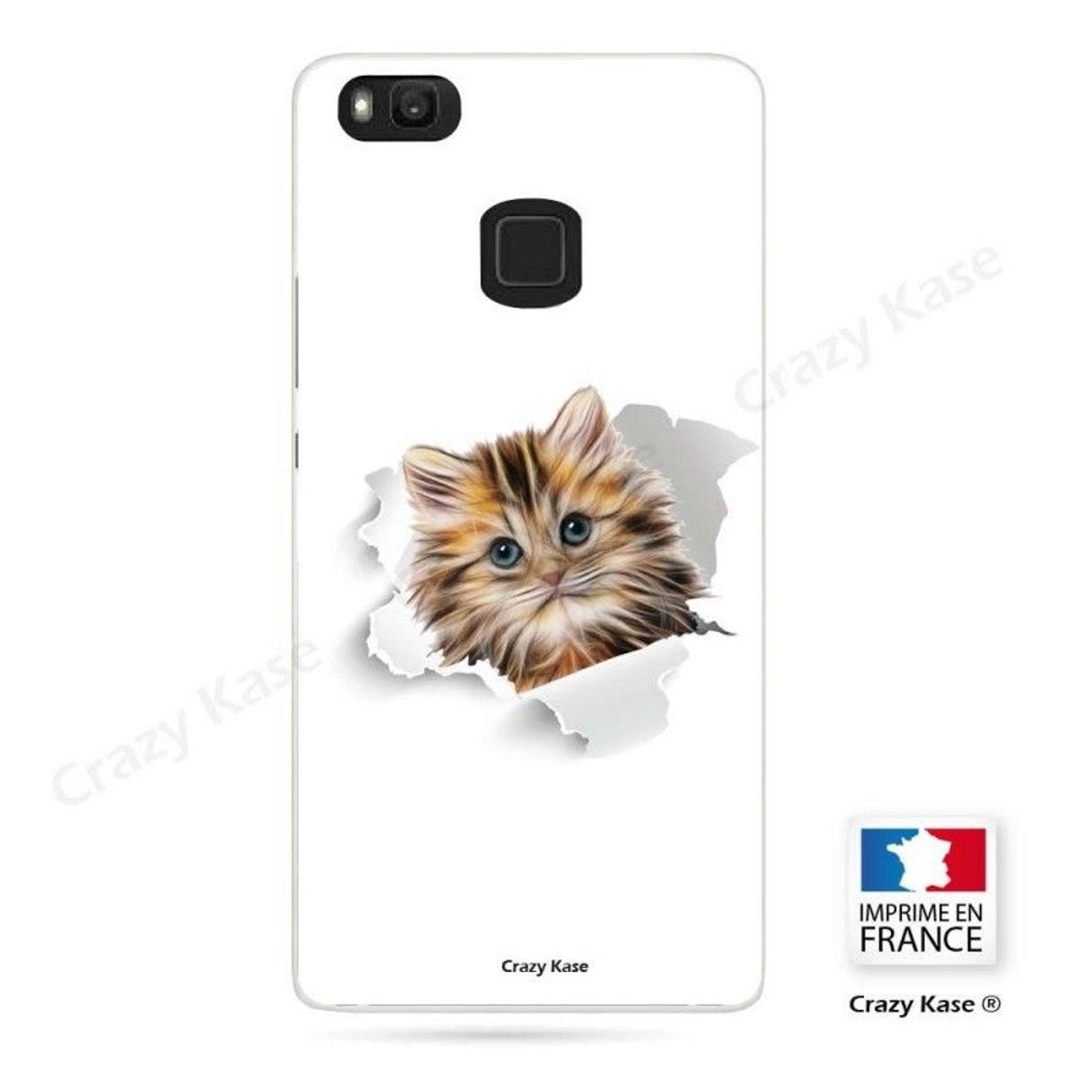 Coque Huawei P9 Lite souple motif Chat trop mignon - Crazy Kase