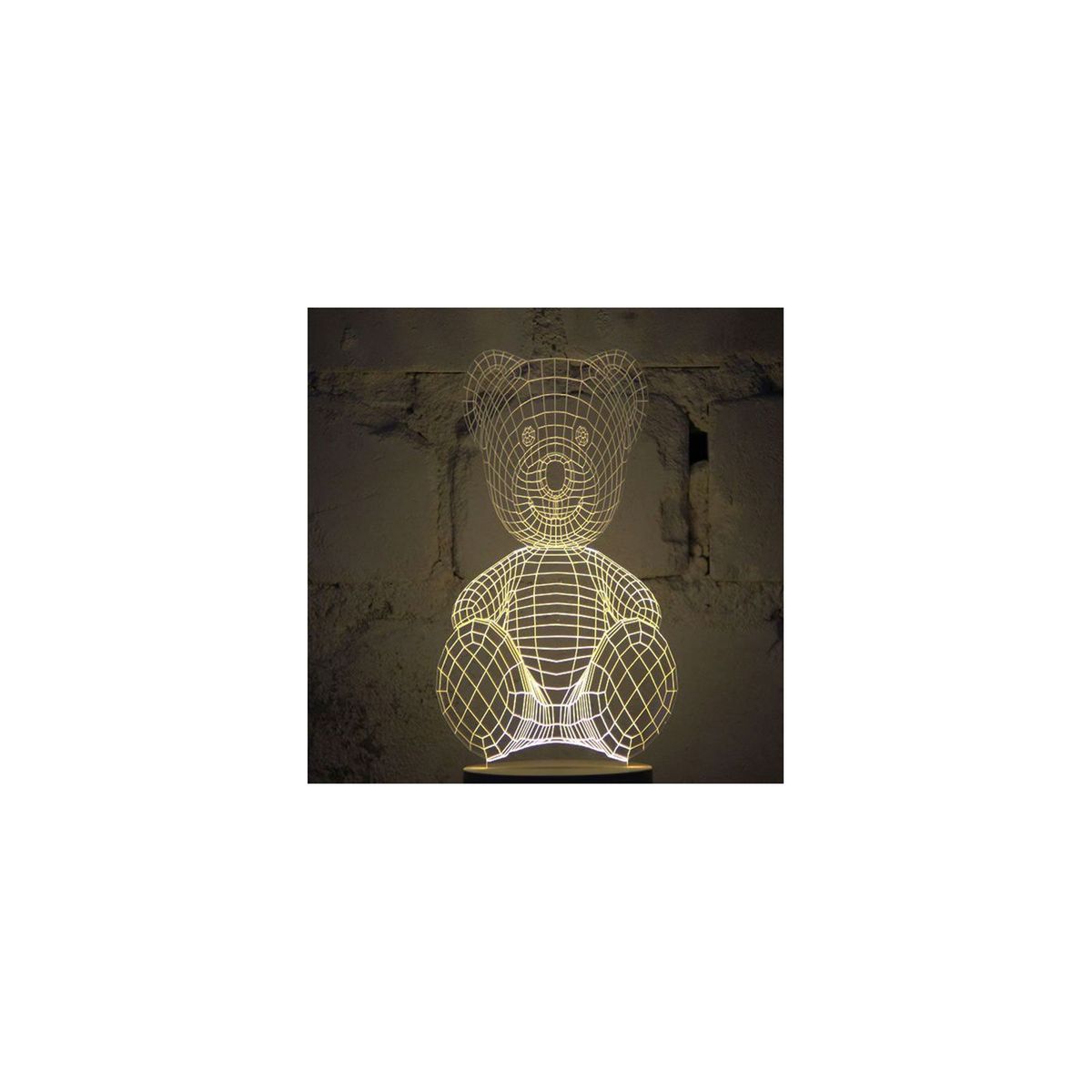 Lampe Bulbing Teddy Bear Tridimensionnelle Lumières Led Studio Cheha