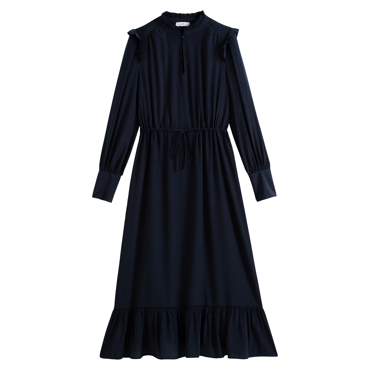 Платье LaRedoute Длинное из атласной ткани 48 (FR) - 54 (RUS) синий, размер 48 (FR) - 54 (RUS) Длинное из атласной ткани 48 (FR) - 54 (RUS) синий - фото 5