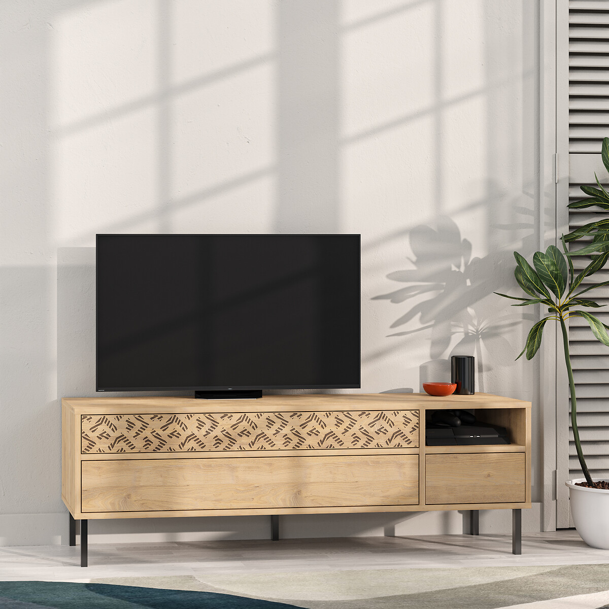 

ТВ LaRedoute, Каштановый, ТВ тумба HEATON TV STAND 4112 единый размер каштановый