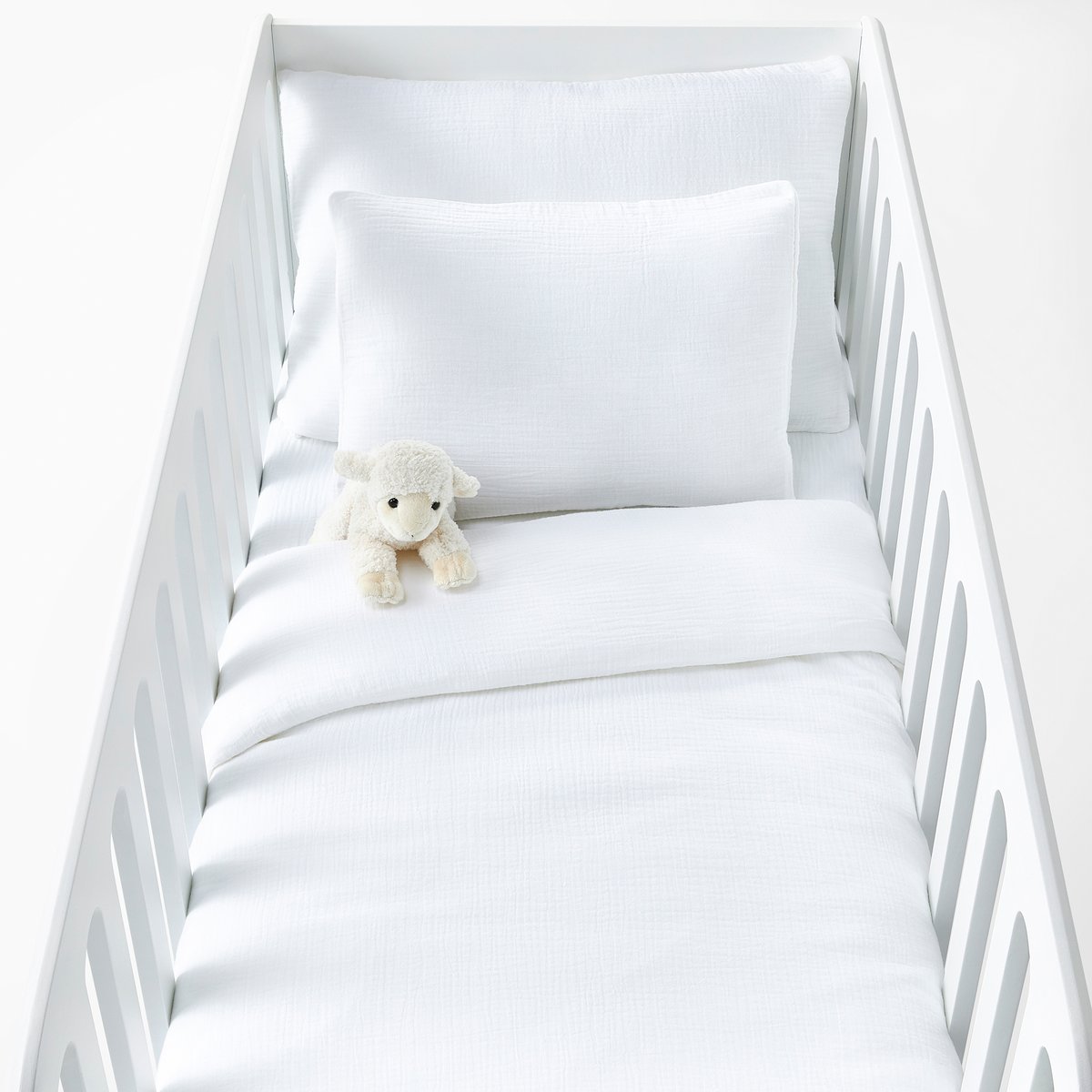 

Пододеяльник La Redoute, Белый, Детский из хлопчатобумажной газовой ткани Kumla 80 x 120 см белый