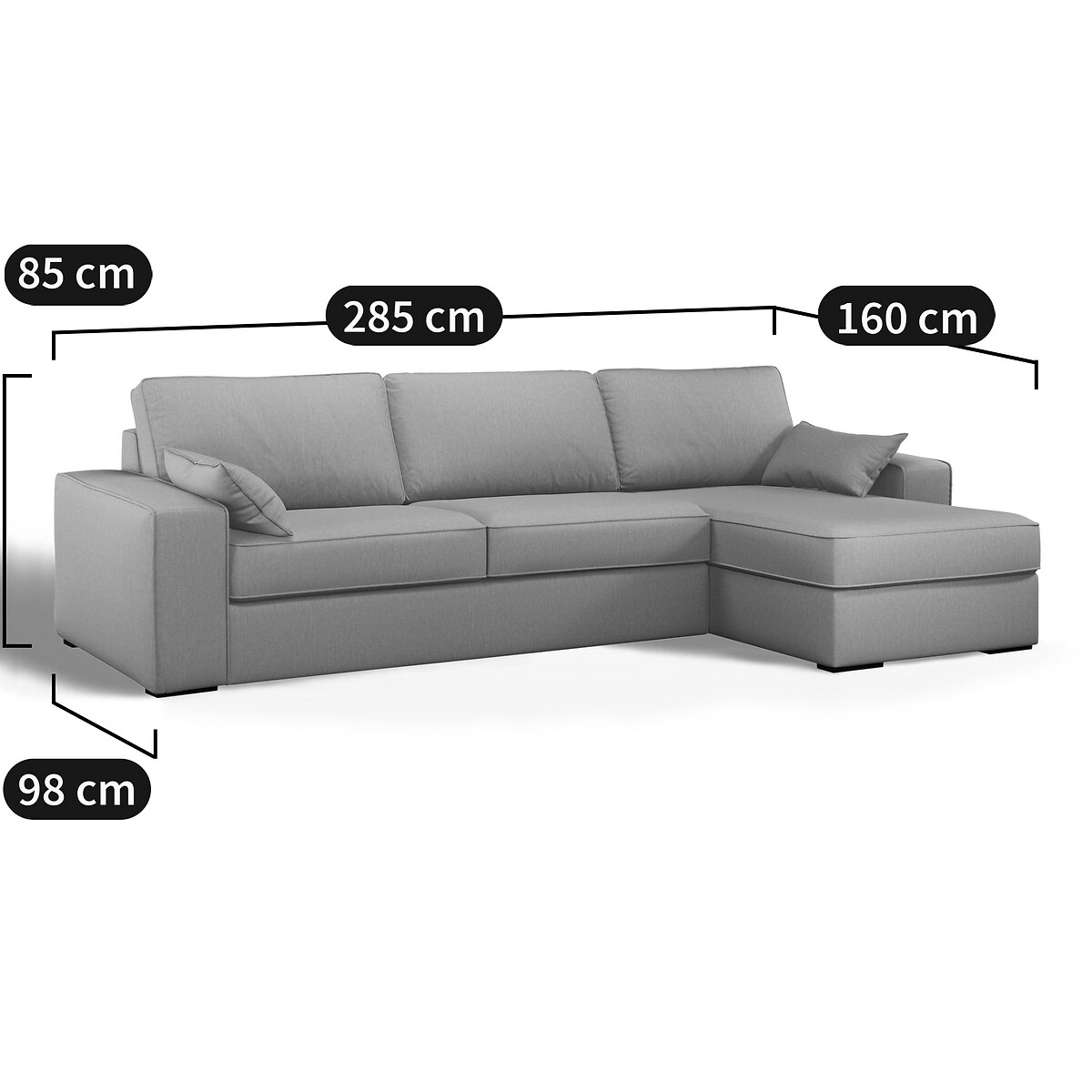 Canapé d'angle Tissu Design Confort