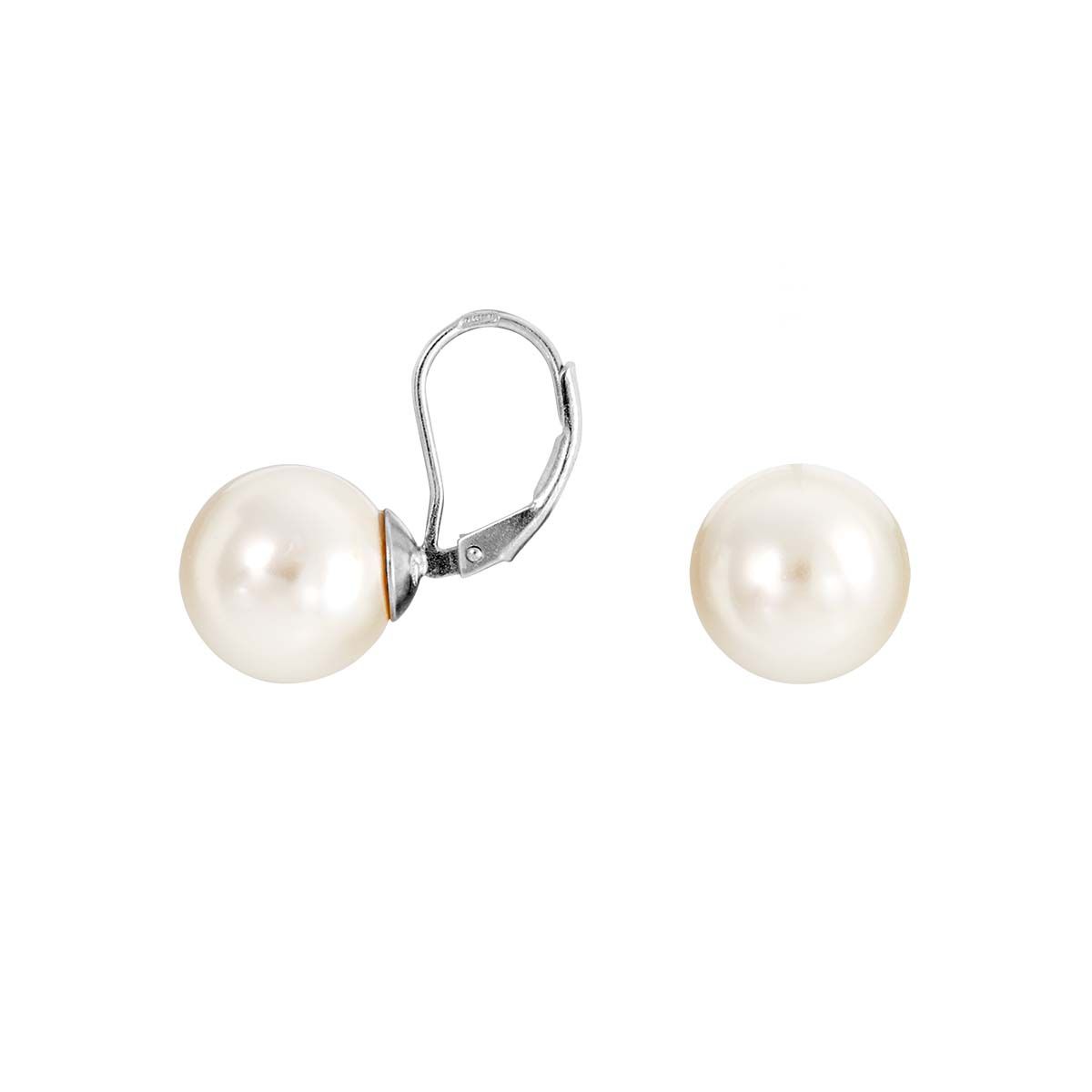 Boucles d'oreilles en Argent 925/1000 et Perle Synthétique