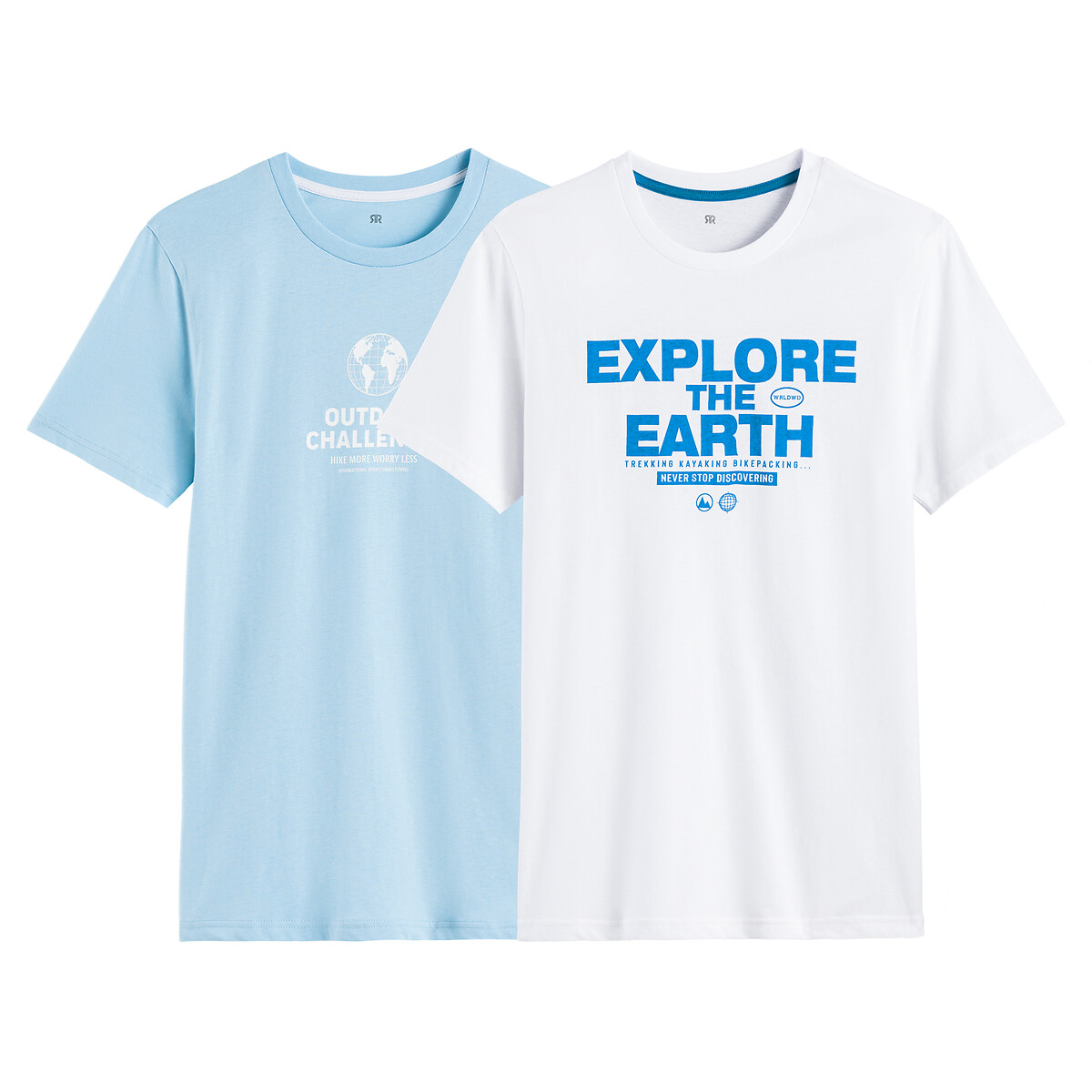 Комплект из двух футболок с Круглым вырезом 12 белый LaRedoute, размер 12 - фото 3