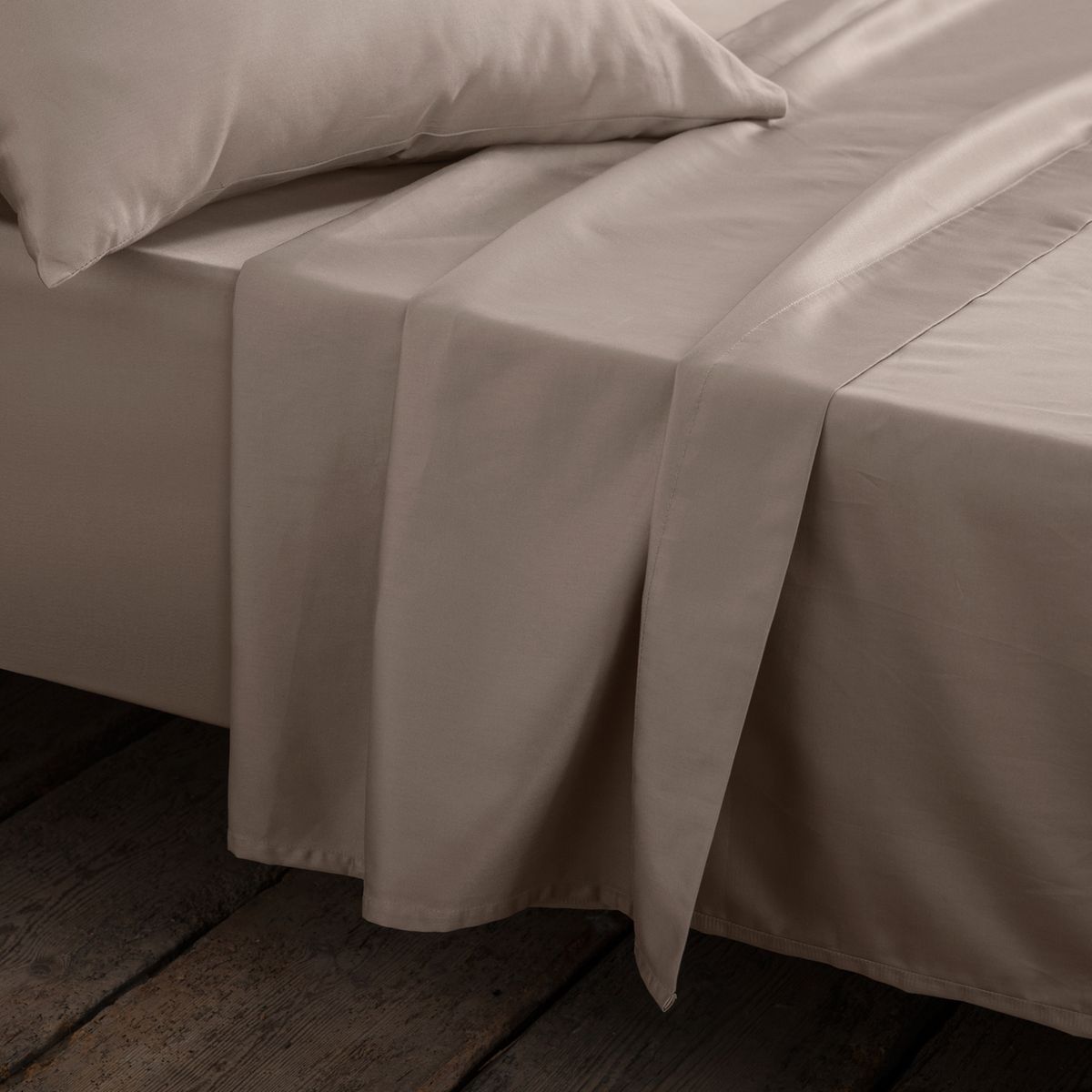 Drap satin de coton, tissage uni
