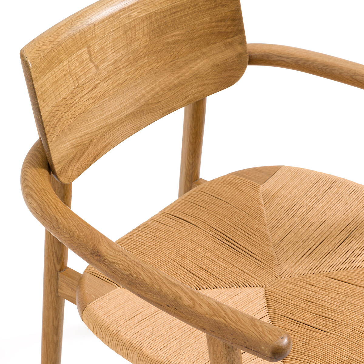 Кресло LA REDOUTE INTERIEURS Из массива дуба с плетением Pipo единый размер каштановый - фото 5