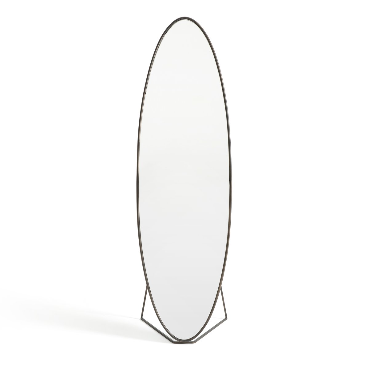 Зеркало La Redoute Психея овальное с металлическим каркасом Всм Koban единый размер серый - фото 1