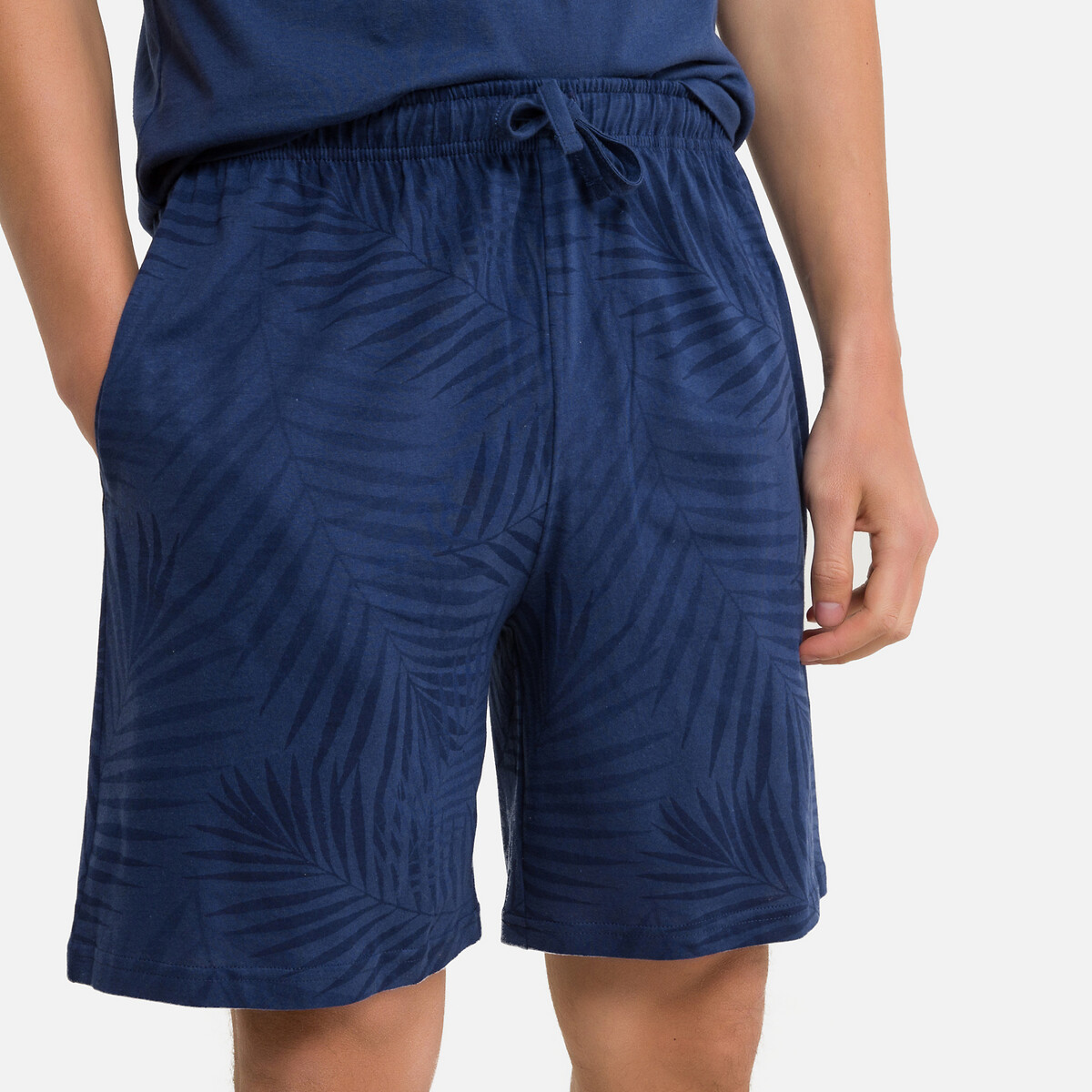 Пижама LaRedoute С шортами из биохлопка XXL синий, размер XXL - фото 3