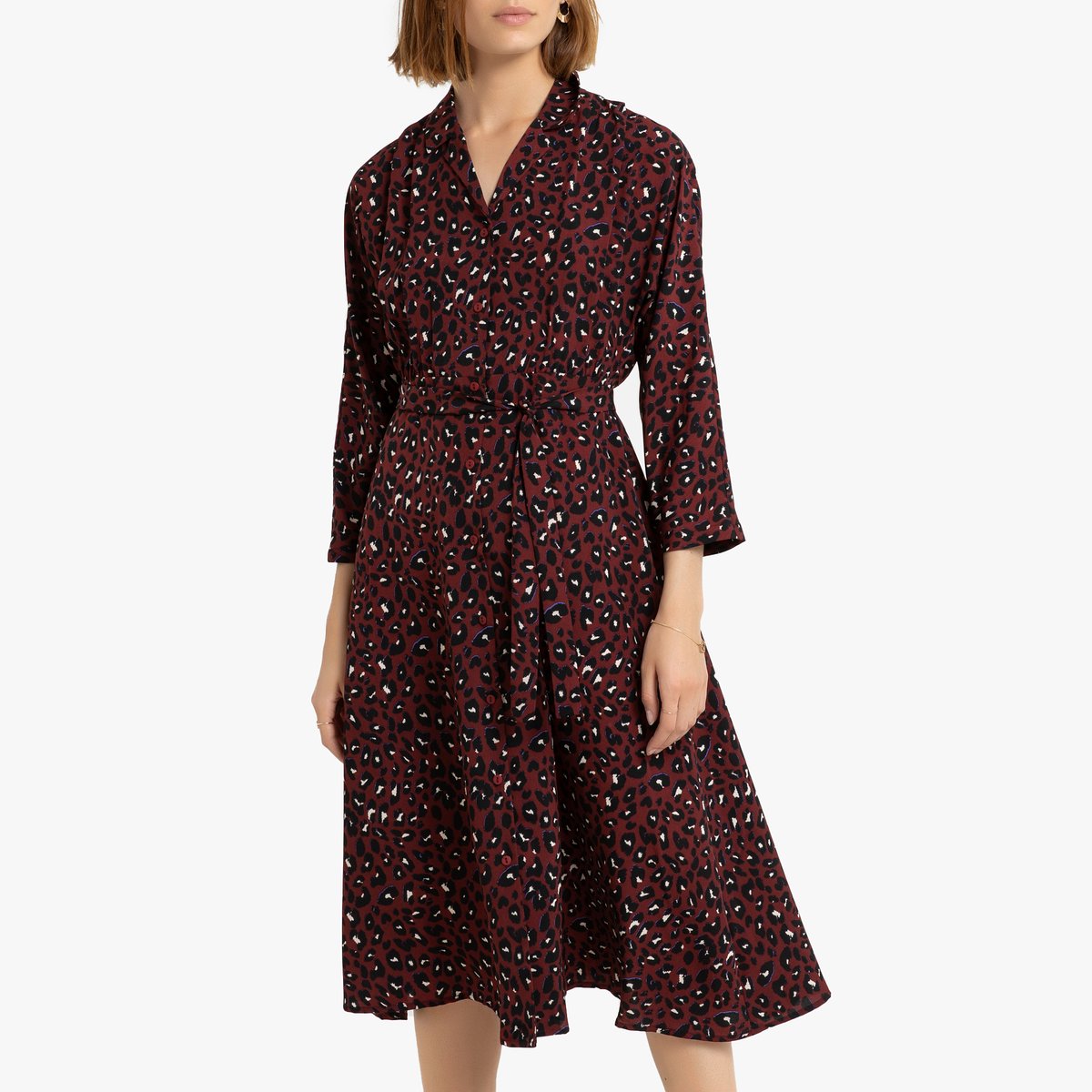 

Платье-рубашка La Redoute, Разноцветный, С завязками 0(XS) разноцветный
