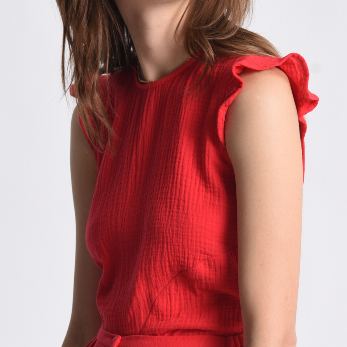 Блузка MOLLY BRACKEN Без рукавов из хлопчатобумажной газовой ткани XL красный, размер XL - фото 2