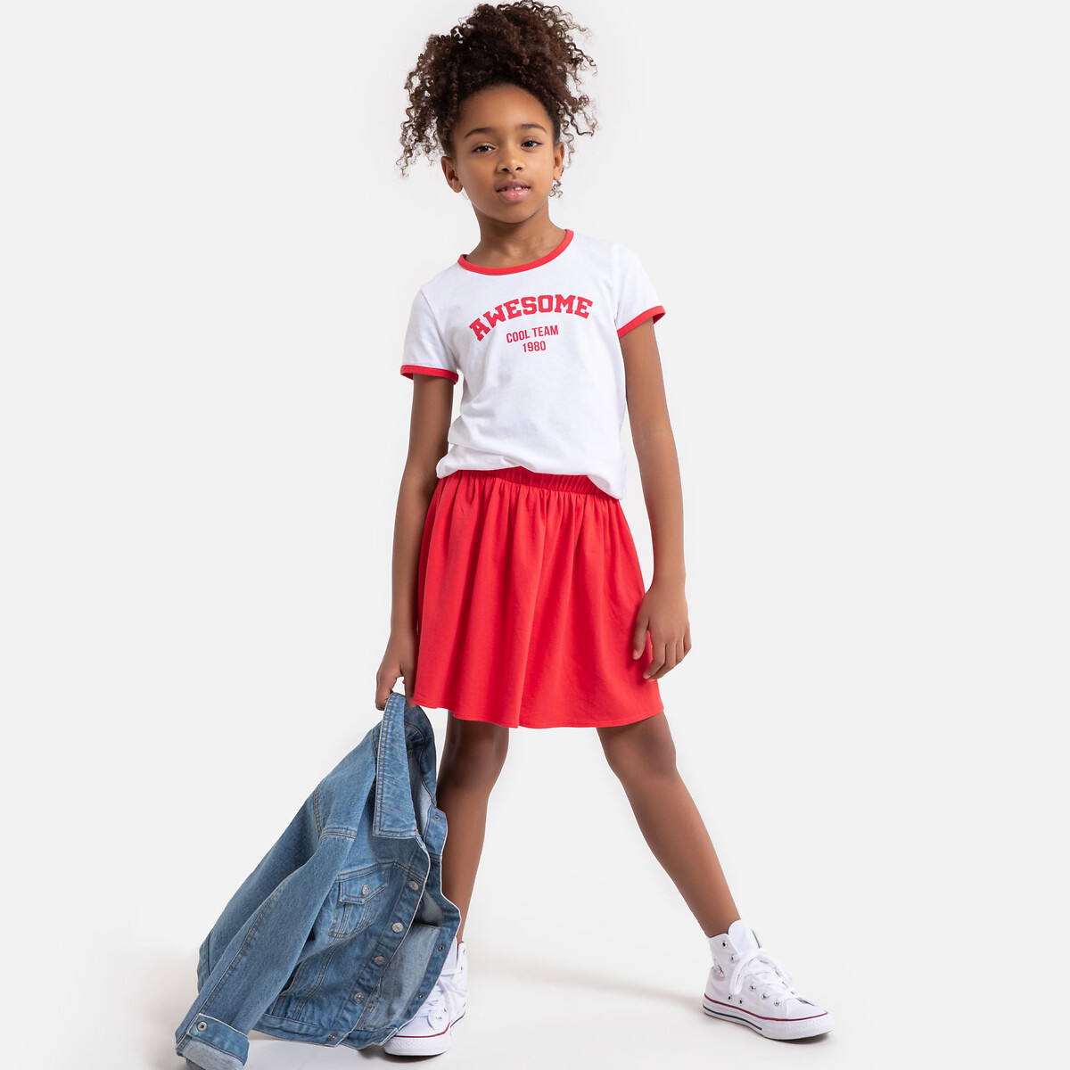 

Юбка LaRedoute, Оранжевый, Короткая струящаяся 2-14 лет 12 лет -150 см оранжевый