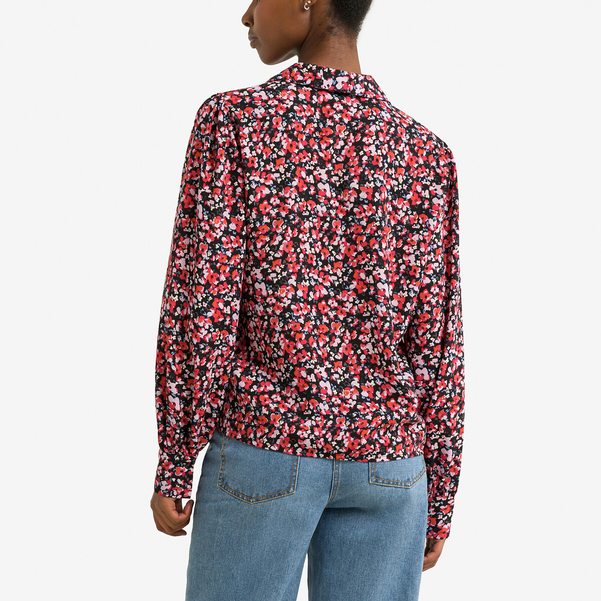 Блузка С цветочным принтом M разноцветный LaRedoute, размер M - фото 4