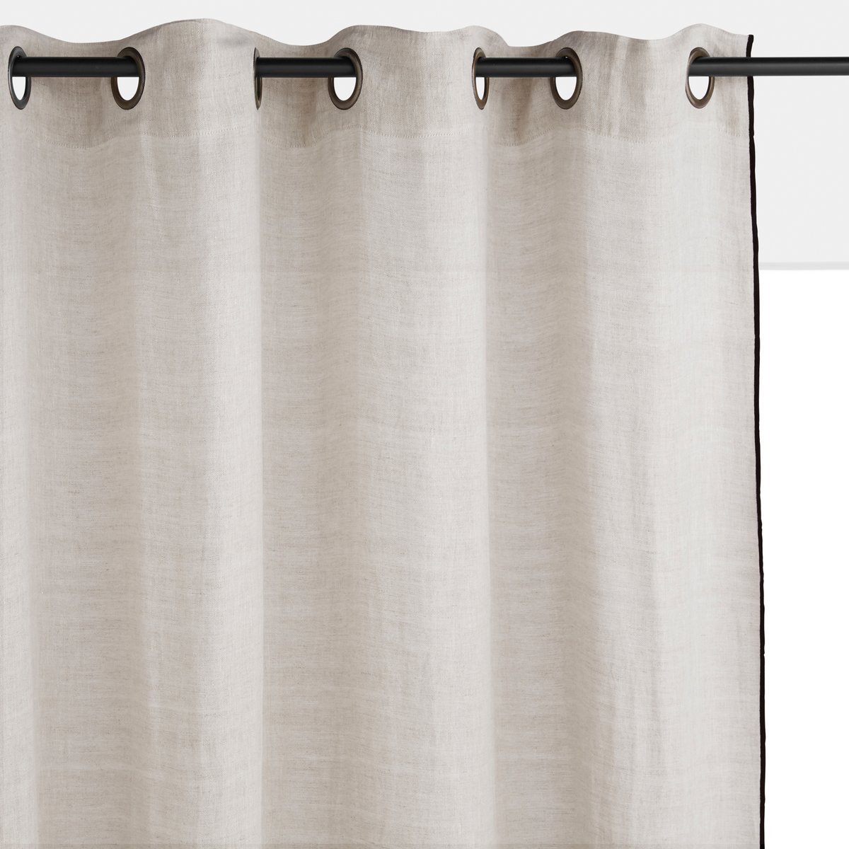 Image of Bombaya Linen Chambray Single Curtain with Eyelets