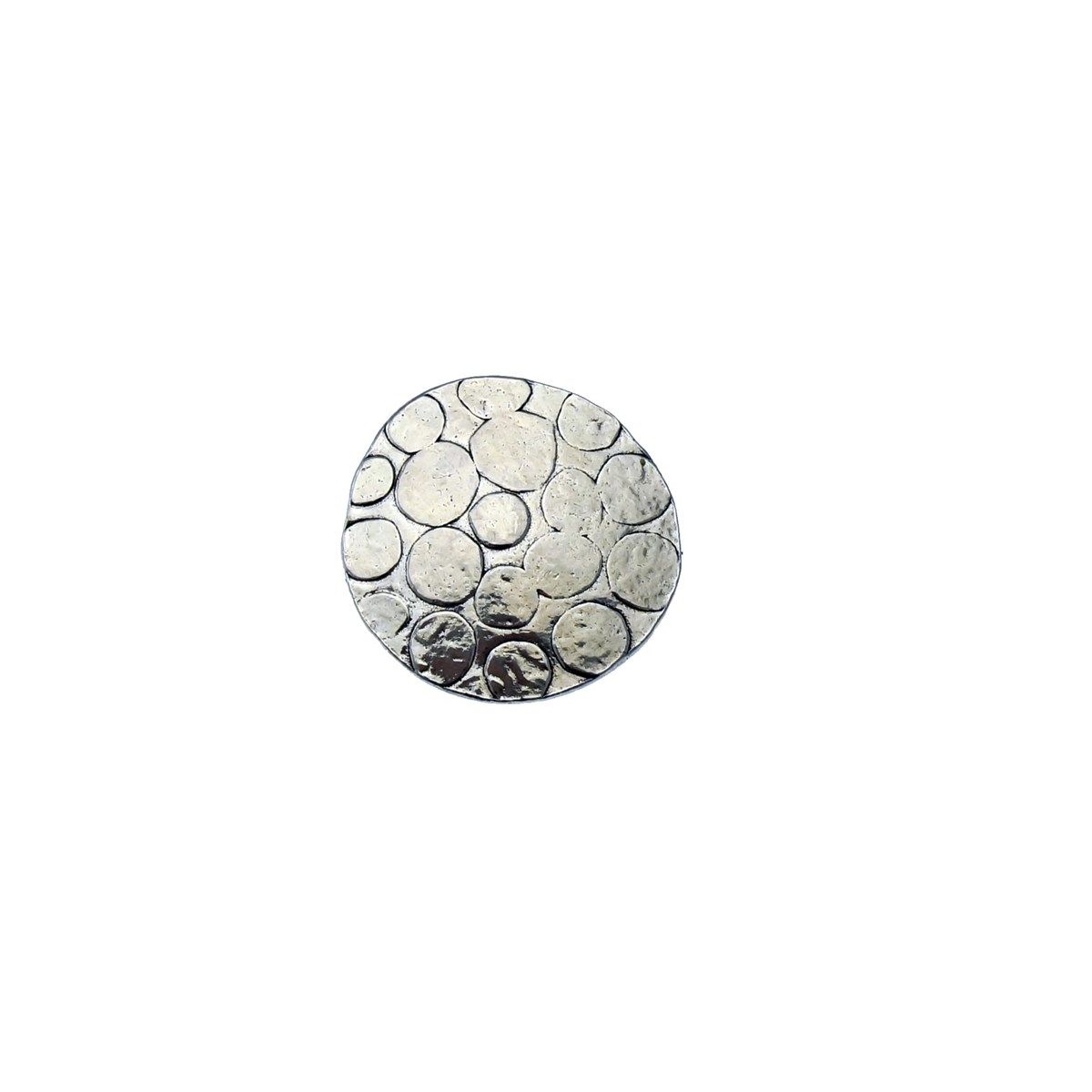 Bague réglable en métal argenté collection LEO
