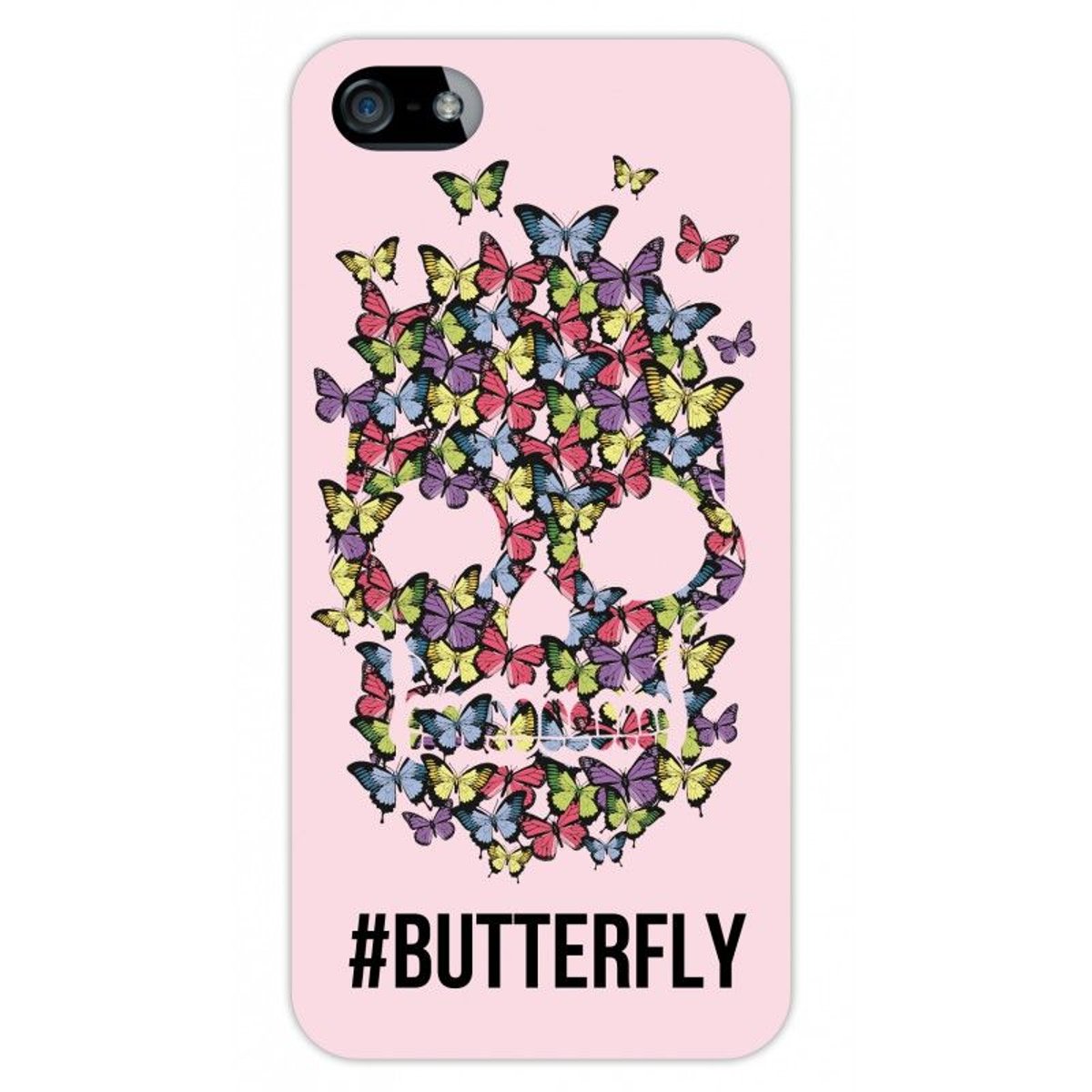 Coque iPhone SE / 5S / 5 rigide transparente, Butterfly, Evetane®