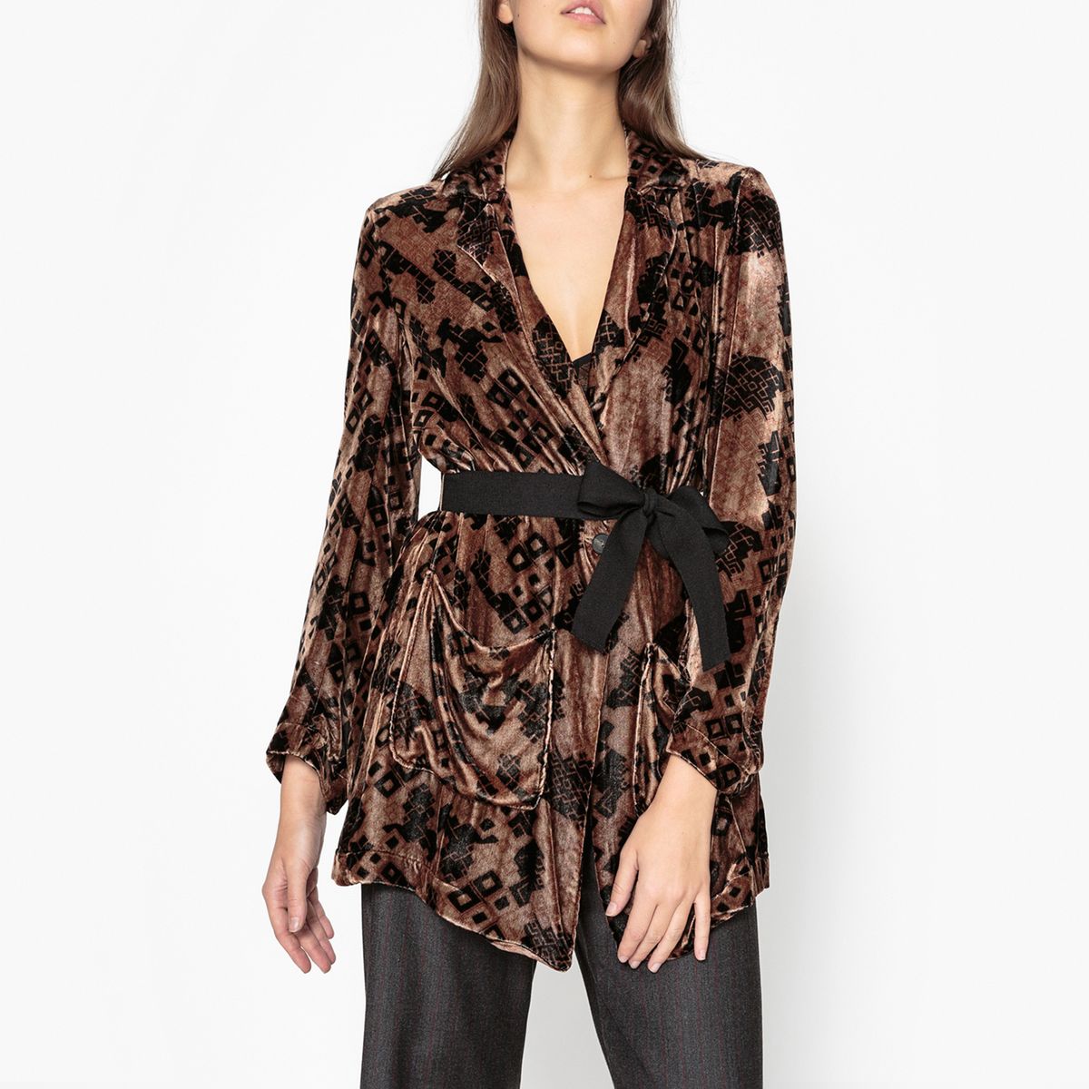 Veste en velours imprimé VAVO