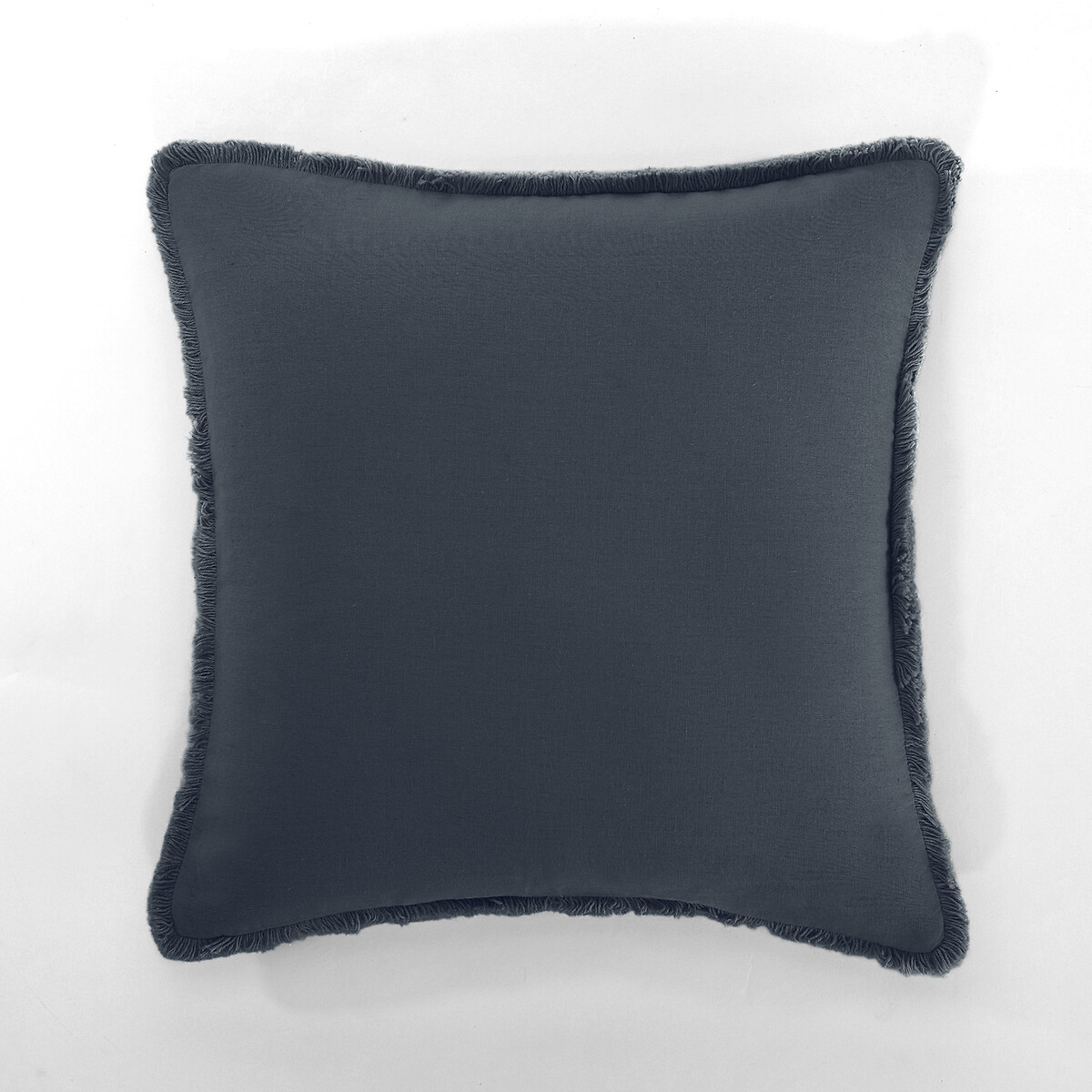Чехол на подушку из льнавискозы  ODORIE  40 x 40 см синий LaRedoute, размер 40 x 40 см