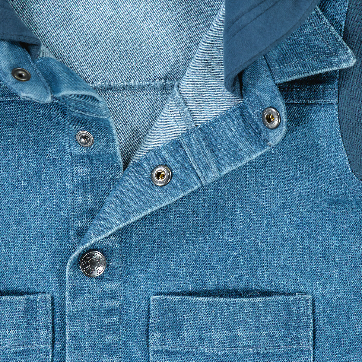 Куртка Из джинсовой ткани и мольтона с капюшоном 1 год - 74 см синий LaRedoute, размер 1 год - 74 см - фото 5