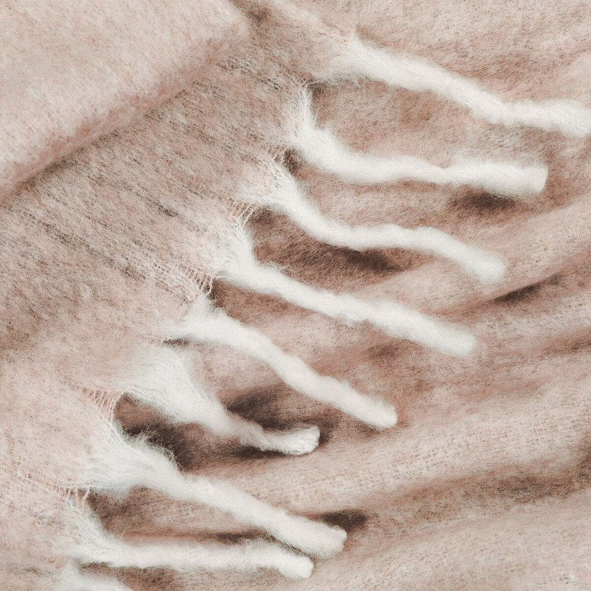 Плед LA REDOUTE INTERIEURS Плед Теплый Lichen единый размер бежевый - фото 3