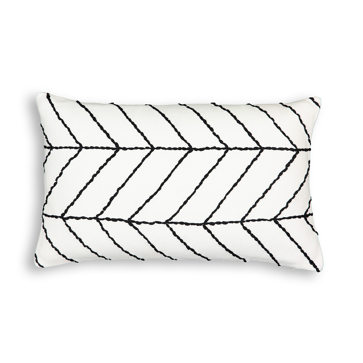 Чехол LaRedoute На подушку из 100 хлопка с вышивкой Travi 50 x 30 см белый, размер 50 x 30 см