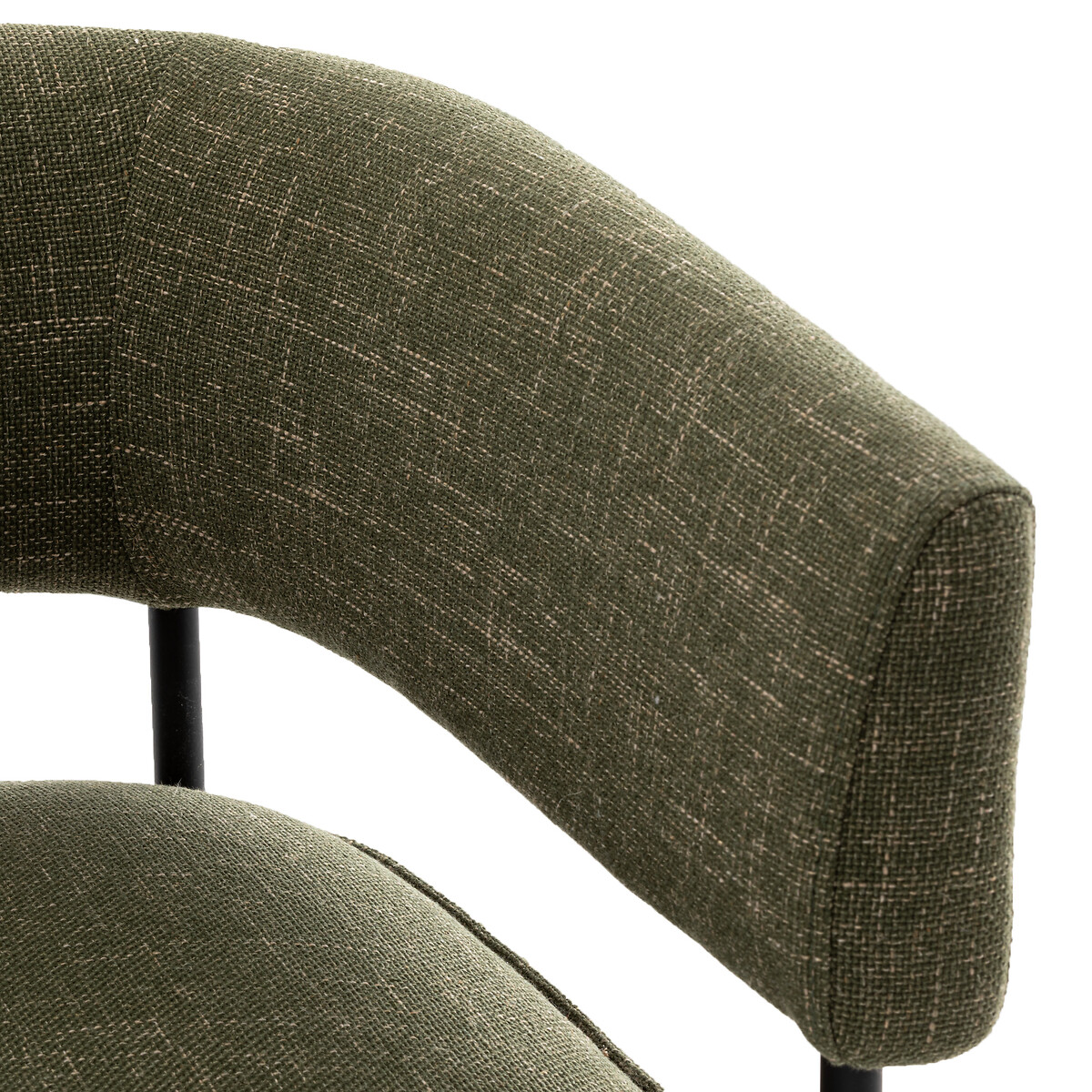 Кресло LaRedoute Из ткани меланж и металла Morton единый размер зеленый - фото 5