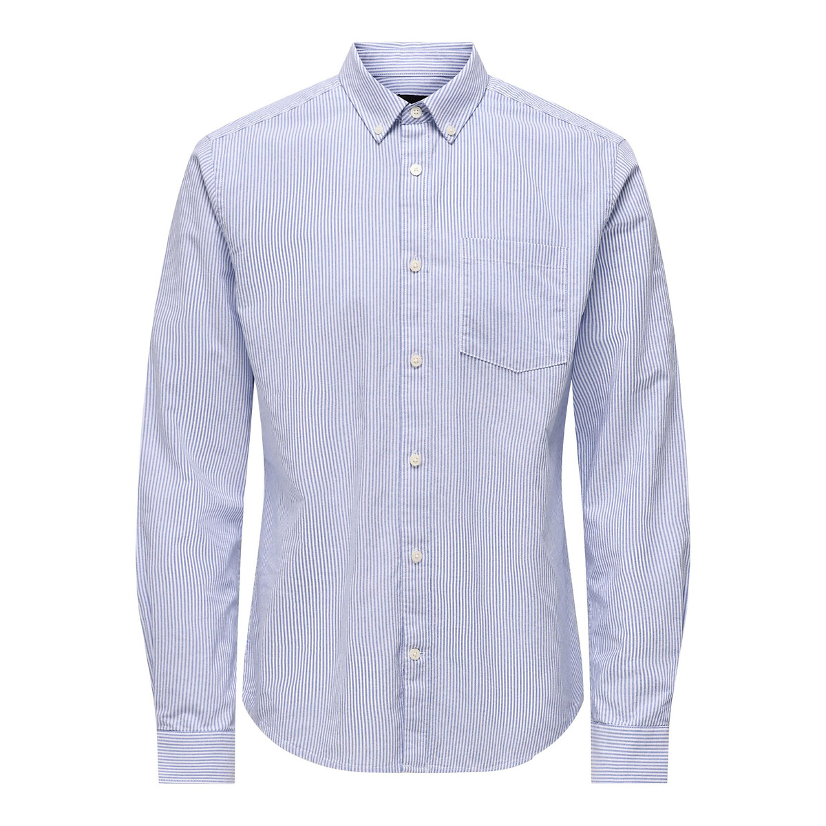 Рубашка из ткани оксфорд с воротником на пуговицах из хлопка Neil  L синий LaRedoute, размер L