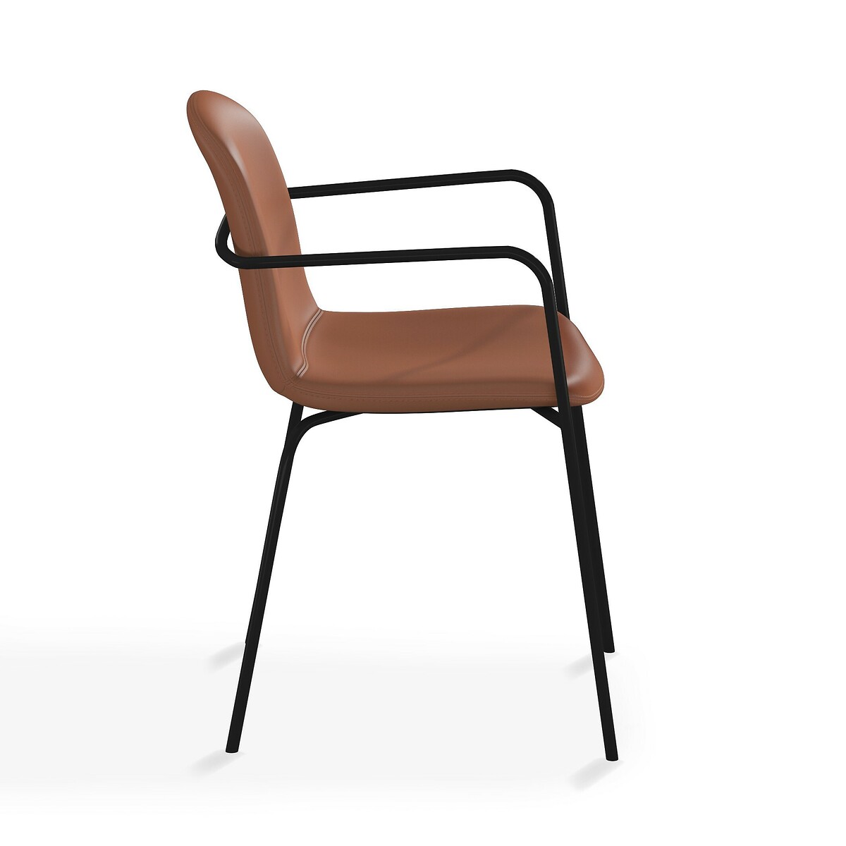 Кресло La Redoute Из искусственной кожи Tibby единый размер каштановый - фото 3
