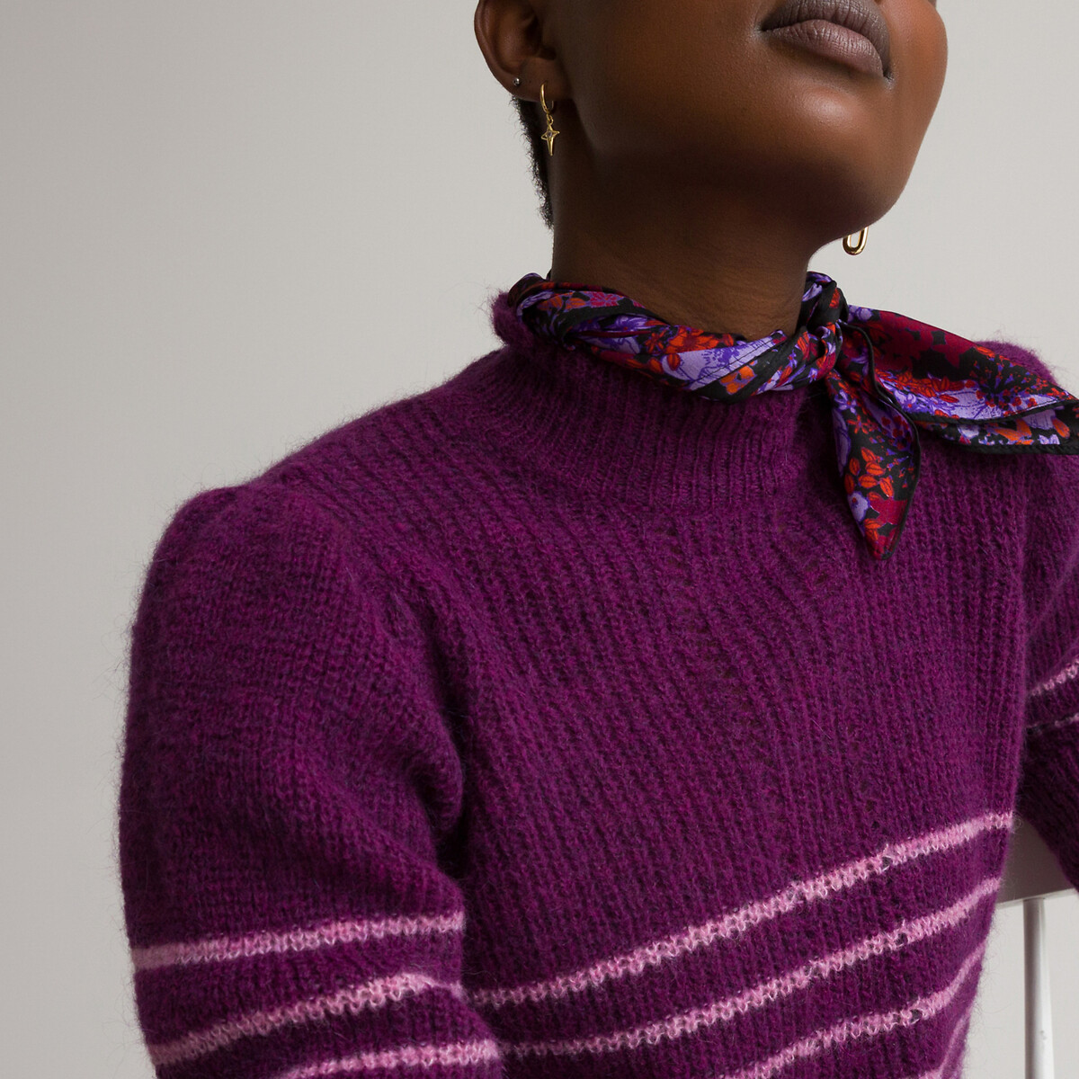Пуловер LA REDOUTE COLLECTIONS С воротником-стойкой из плотного трикотажа L другие, размер L - фото 1