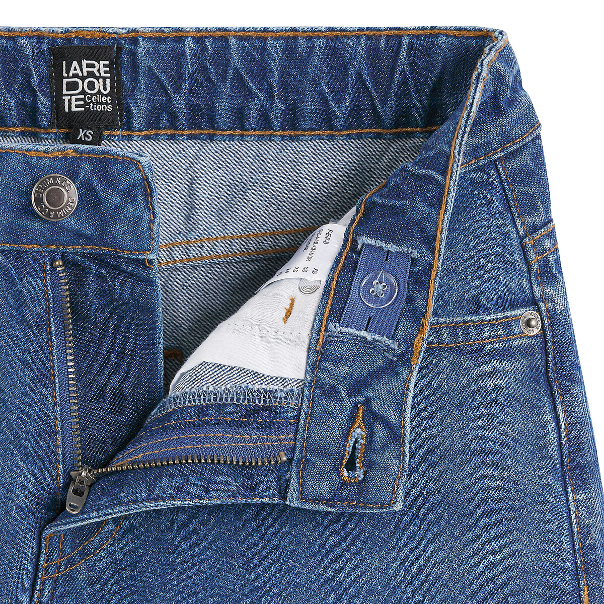 Бермуды из джинсовой ткани  M синий LaRedoute, размер M - фото 5