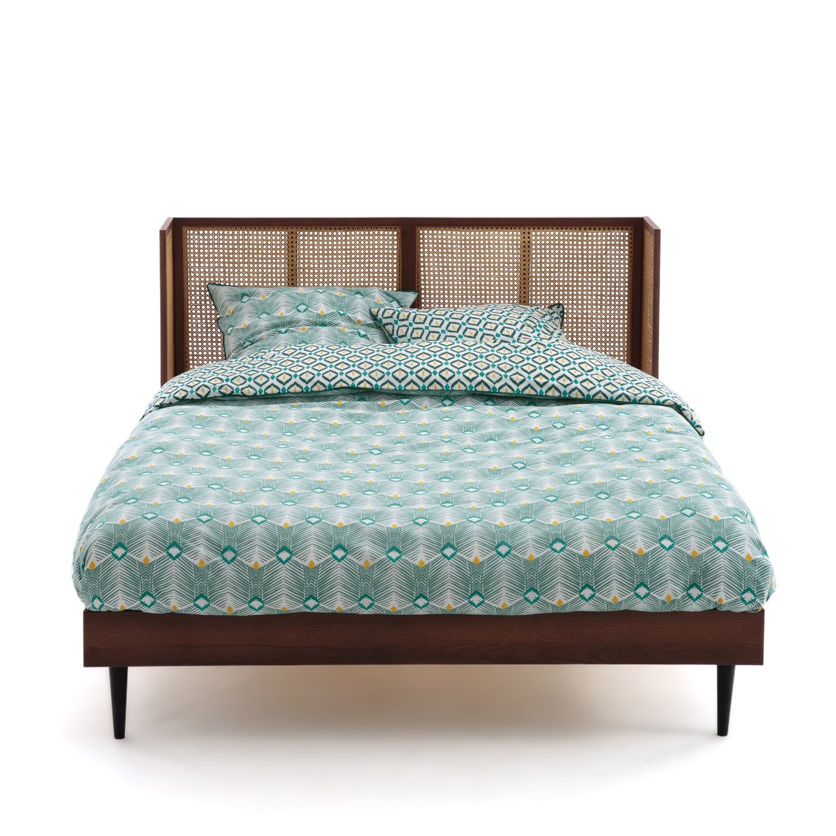 Кровать LaRedoute Винтажная из плетеного ротанга с сеткой NOYA 160 x 200 см каштановый, размер 160 x 200 см - фото 2