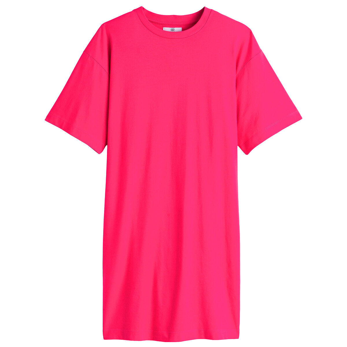 Платье-футболка LaRedoute Короткое круглый вырез XL розовый, размер XL - фото 5