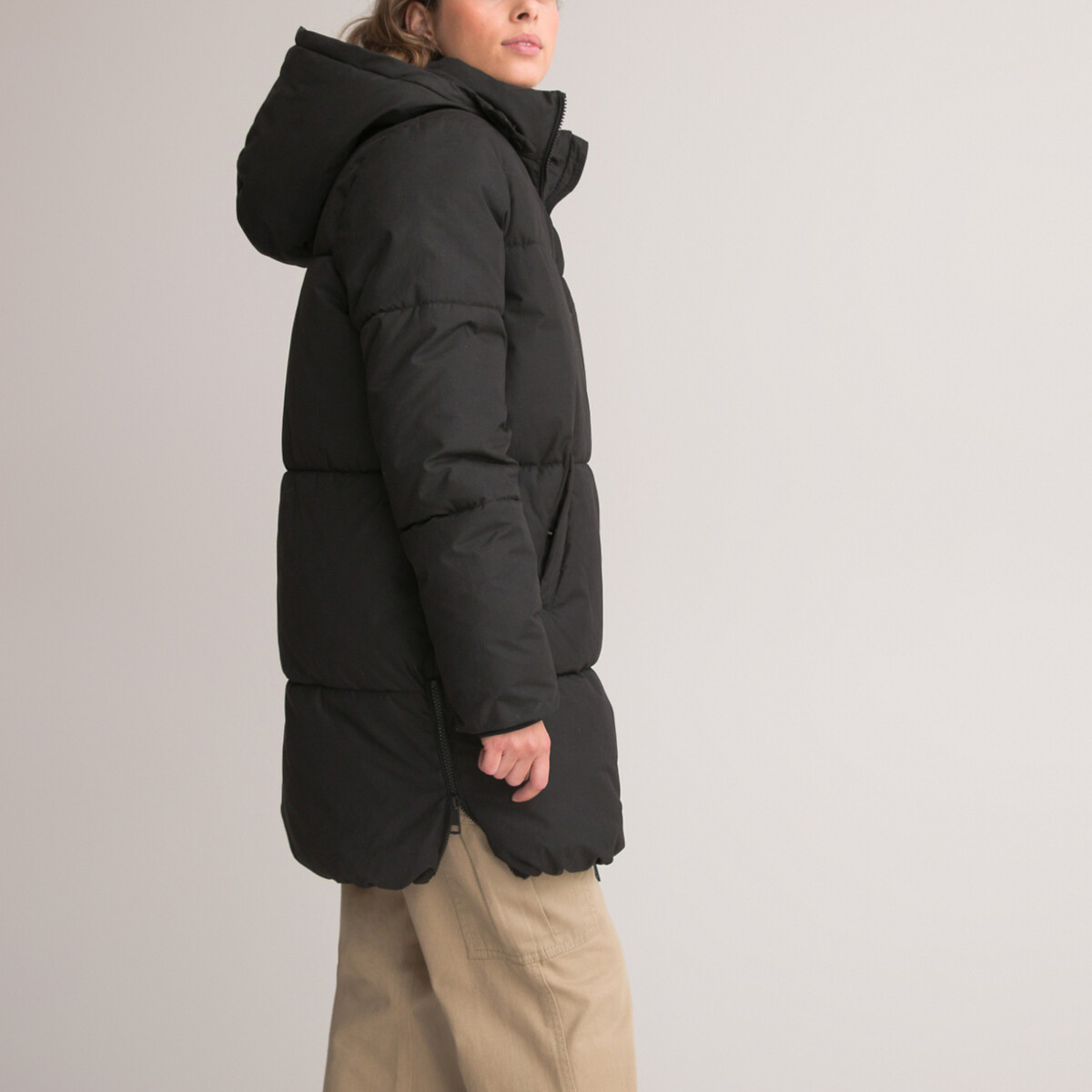 Куртка стеганая длинная  XS черный LaRedoute, размер XS - фото 2