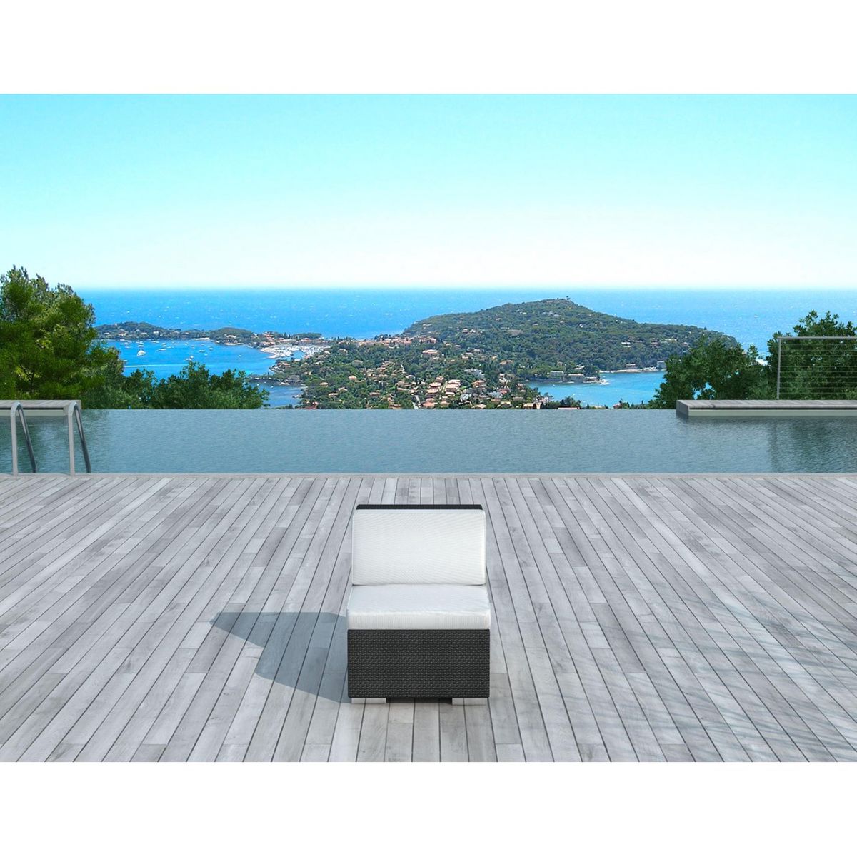 Sd8201-Centersofa - Chauffeuse En Résine Tressée