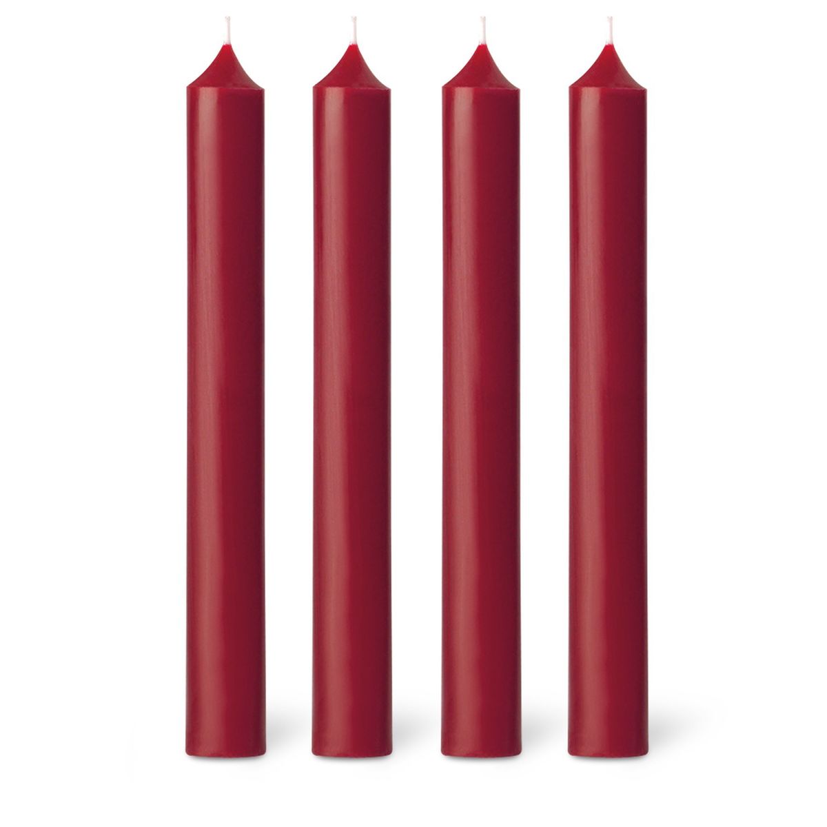 Coffret 12 bougies classiques 11h bordeaux