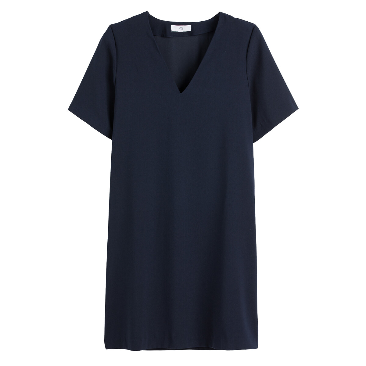 Платье Короткое с V-образным вырезом короткие рукава 58 синий LaRedoute, размер 58 - фото 5