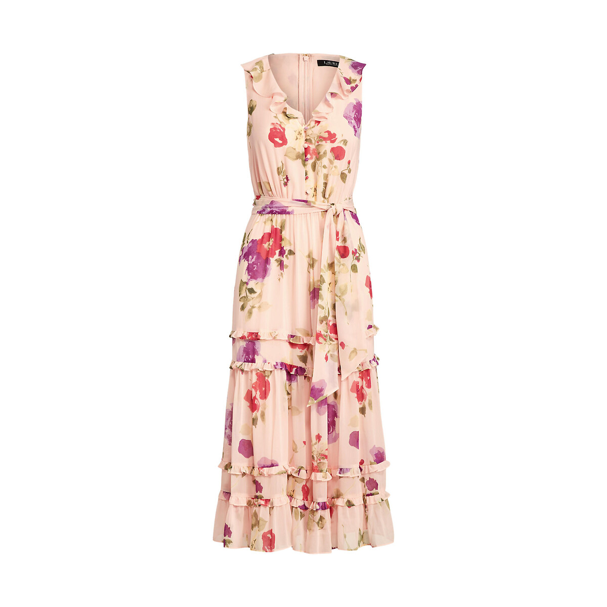 Платье LAUREN RALPH LAUREN С принтом без рукавов XS розовый, размер XS - фото 4