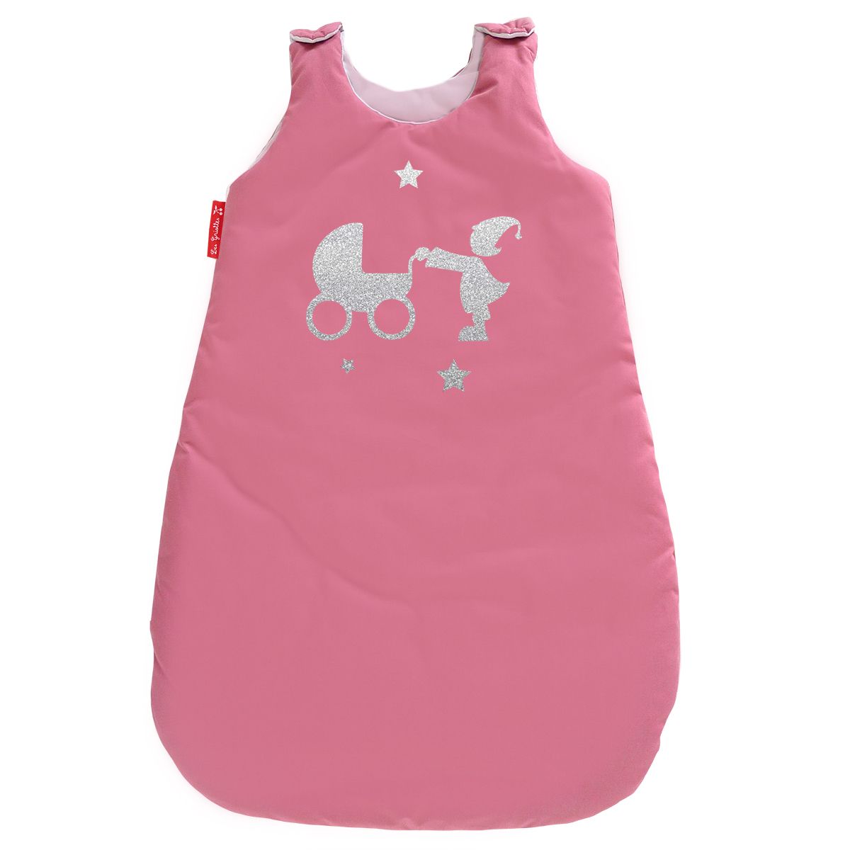 Gigoteuse en coton rose 0-6 mois motif fille et landeau