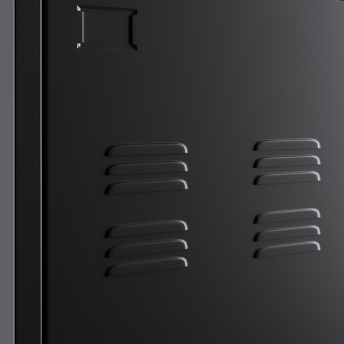 Шкаф LaRedoute Для одежды металлический в американском стиле Hiba единый размер черный - фото 3