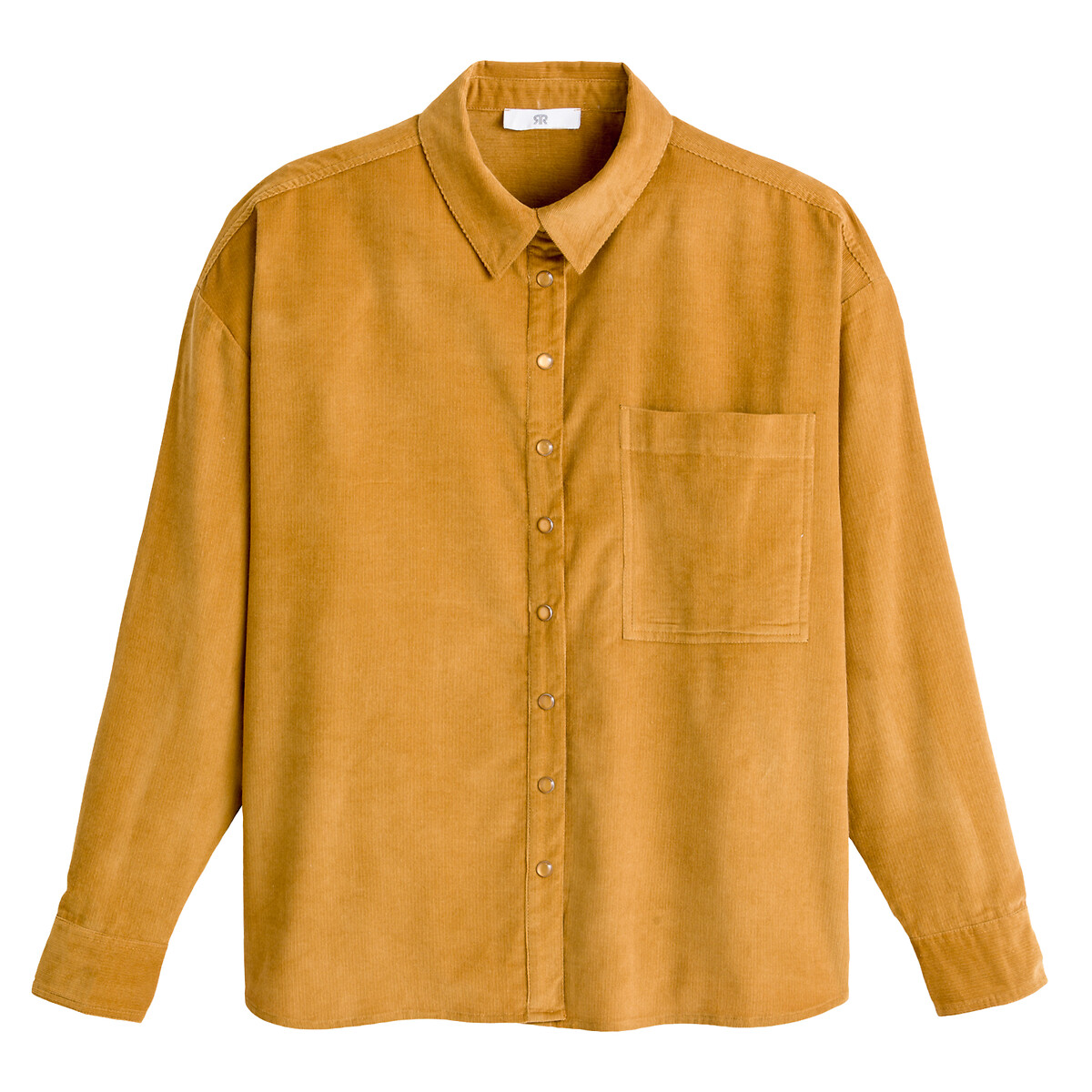 Рубашка LaRedoute Из биохлопка длинные рукава 38 (FR) - 44 (RUS) желтый, размер 38 (FR) - 44 (RUS) Из биохлопка длинные рукава 38 (FR) - 44 (RUS) желтый - фото 5