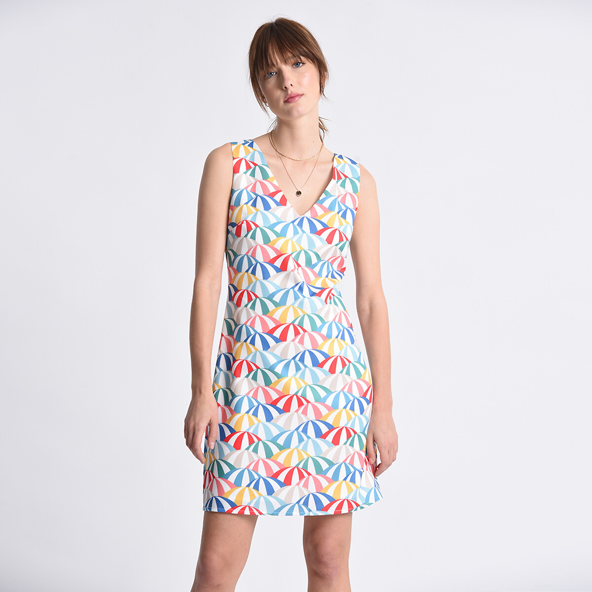 Платье MOLLY BRACKEN С принтом зонтики XS разноцветный, размер XS - фото 1