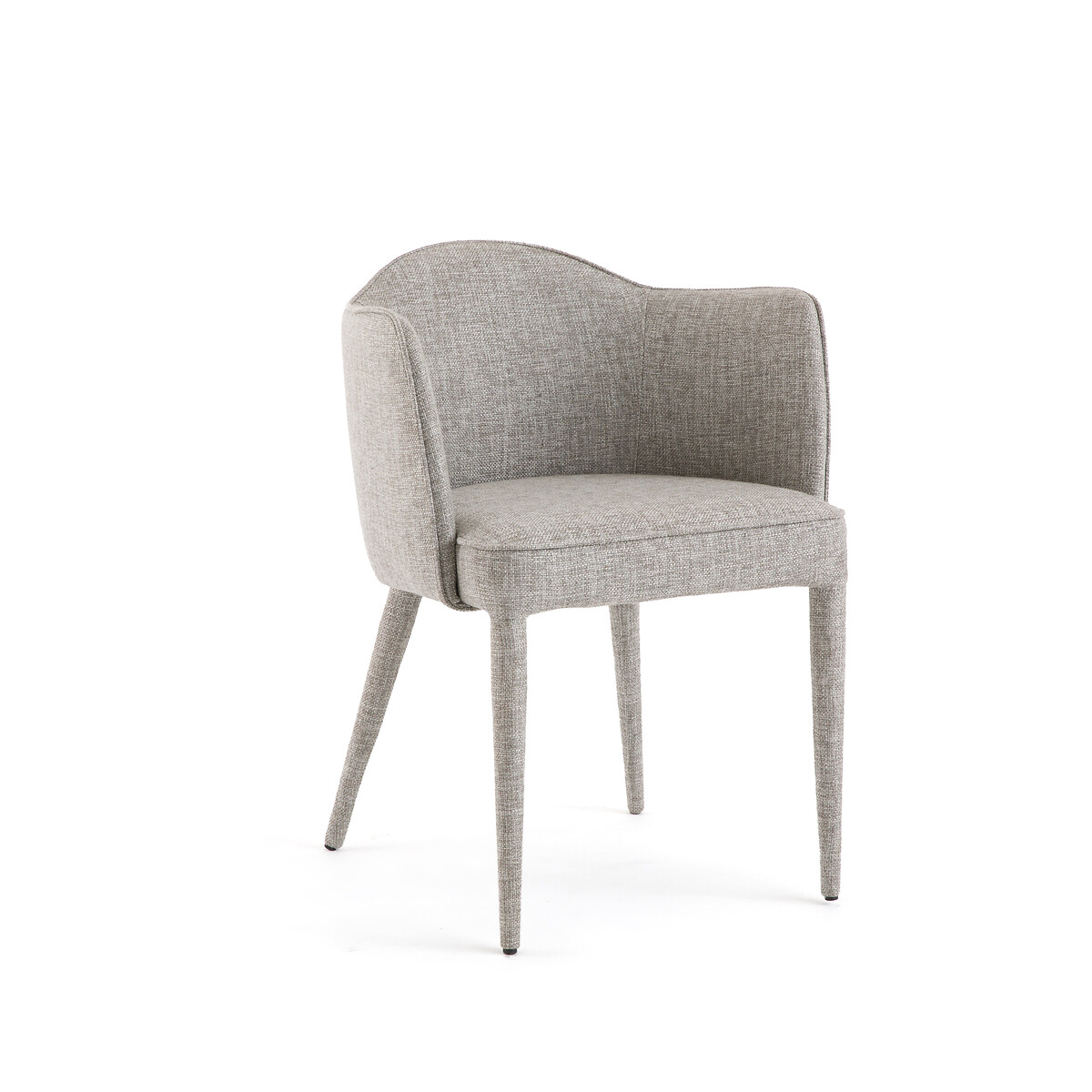 Кресло Для столовой из плетеной ткани меланж Leos единый размер серый