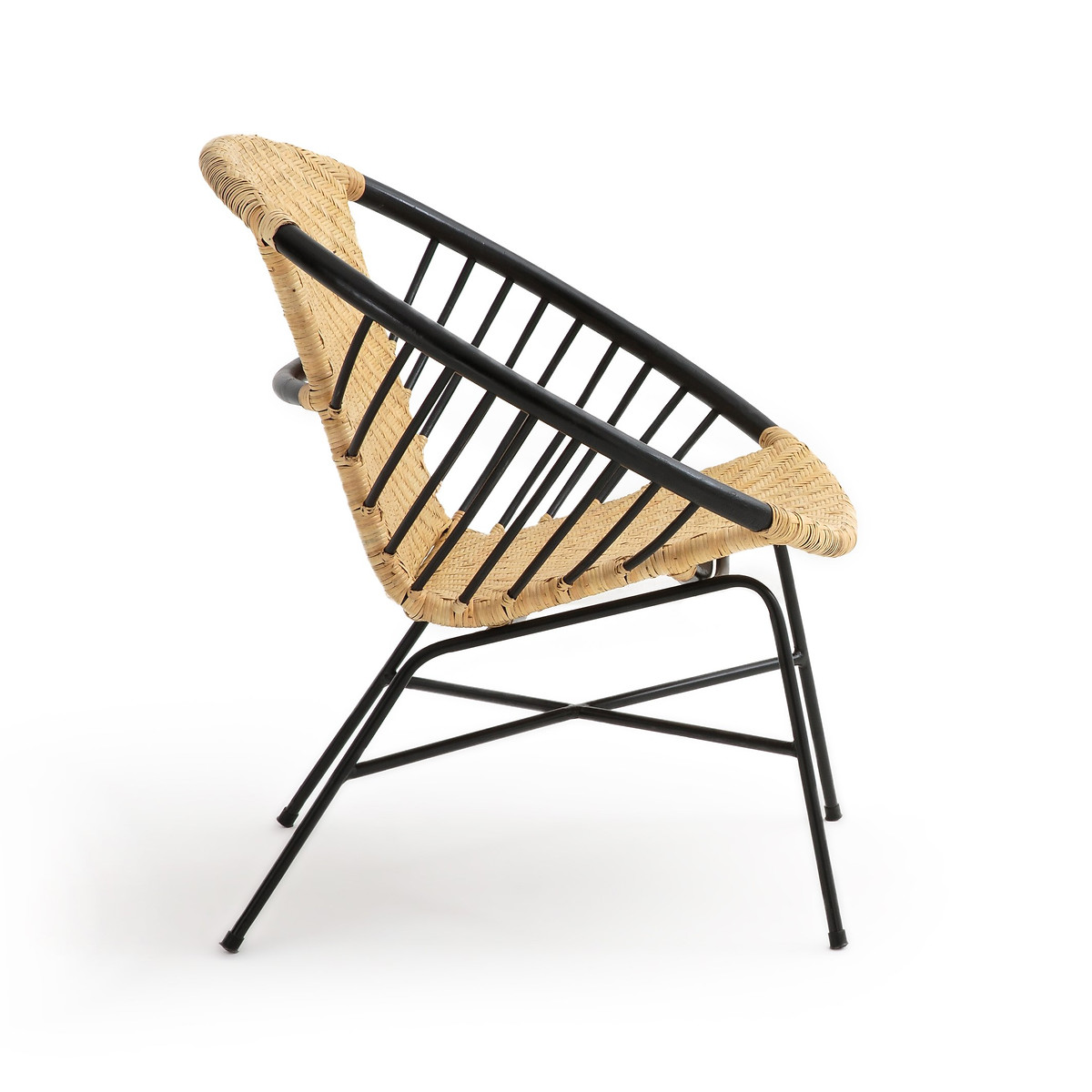 Кресло-шар La Redoute Из ротанга и металла NIHOVE единый размер бежевый - фото 4