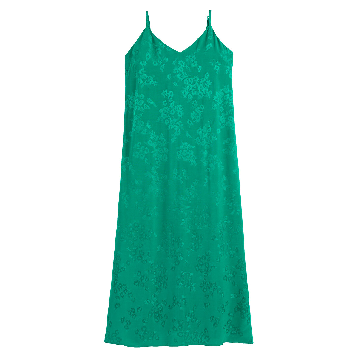 Платье Длинное в стиле нижнего белья тонкие бретели 54 зеленый LaRedoute, размер 54 - фото 5