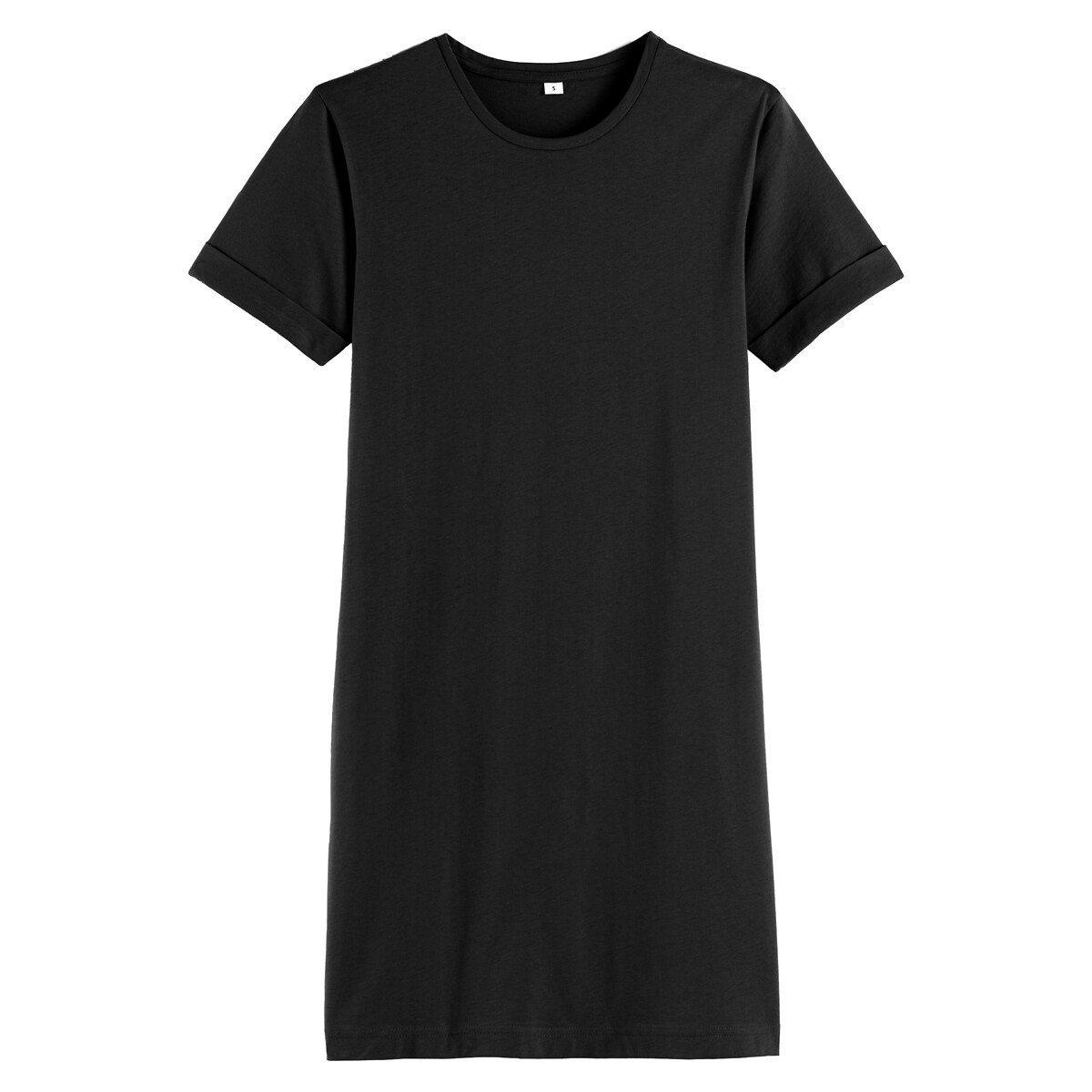 Платье-футболка LA REDOUTE COLLECTIONS С круглым вырезом и короткими рукавами XL черный, размер XL - фото 5