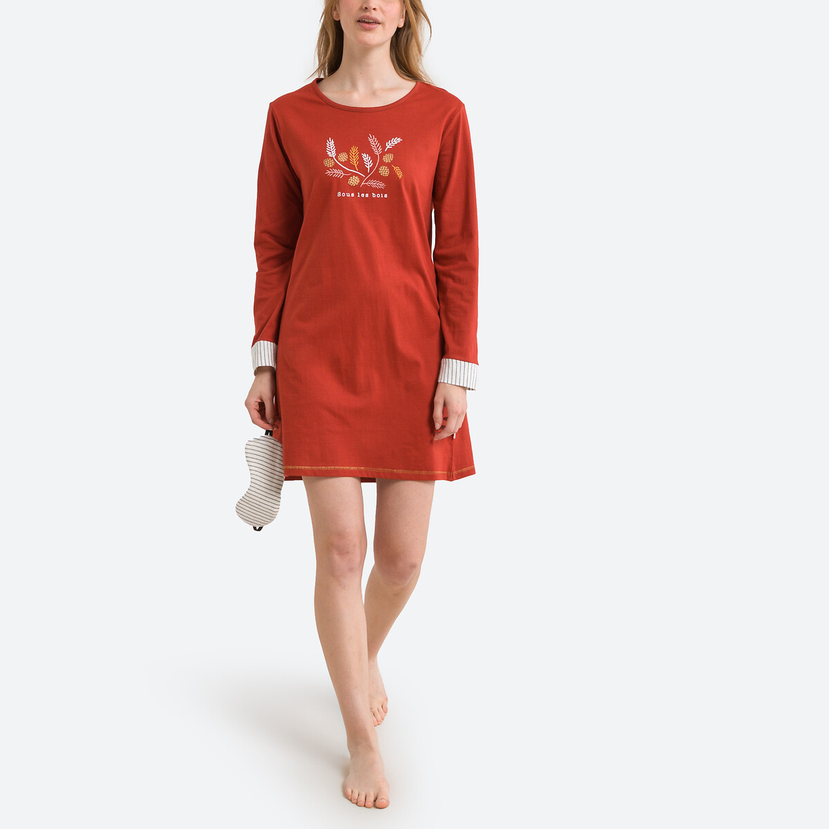 Рубашка С длинными рукавами из хлопка Pigne XL красный LaRedoute, размер XL - фото 5