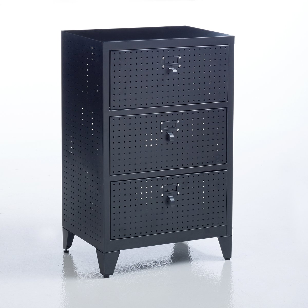 Image of Facty 3-Drawer Perforated Metal Cabinet
