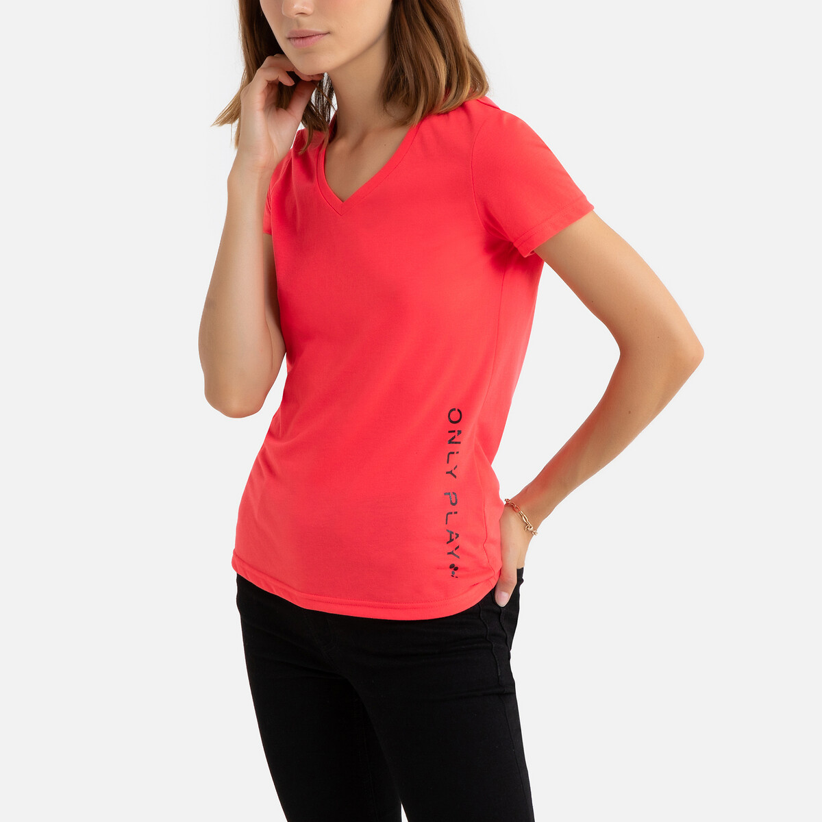 T-shirt de desporto, decote em V