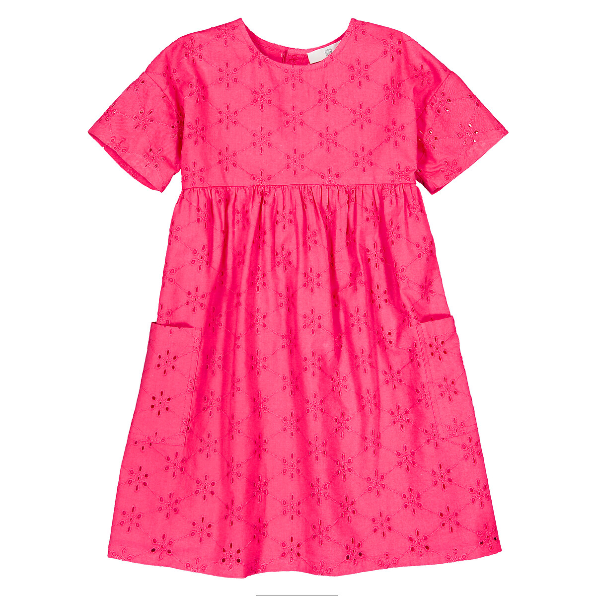 Платье LA REDOUTE COLLECTIONS С английской вышивкой 3-12 лет 8 лет - 126 см розовый, размер 8 лет - 126 см - фото 3