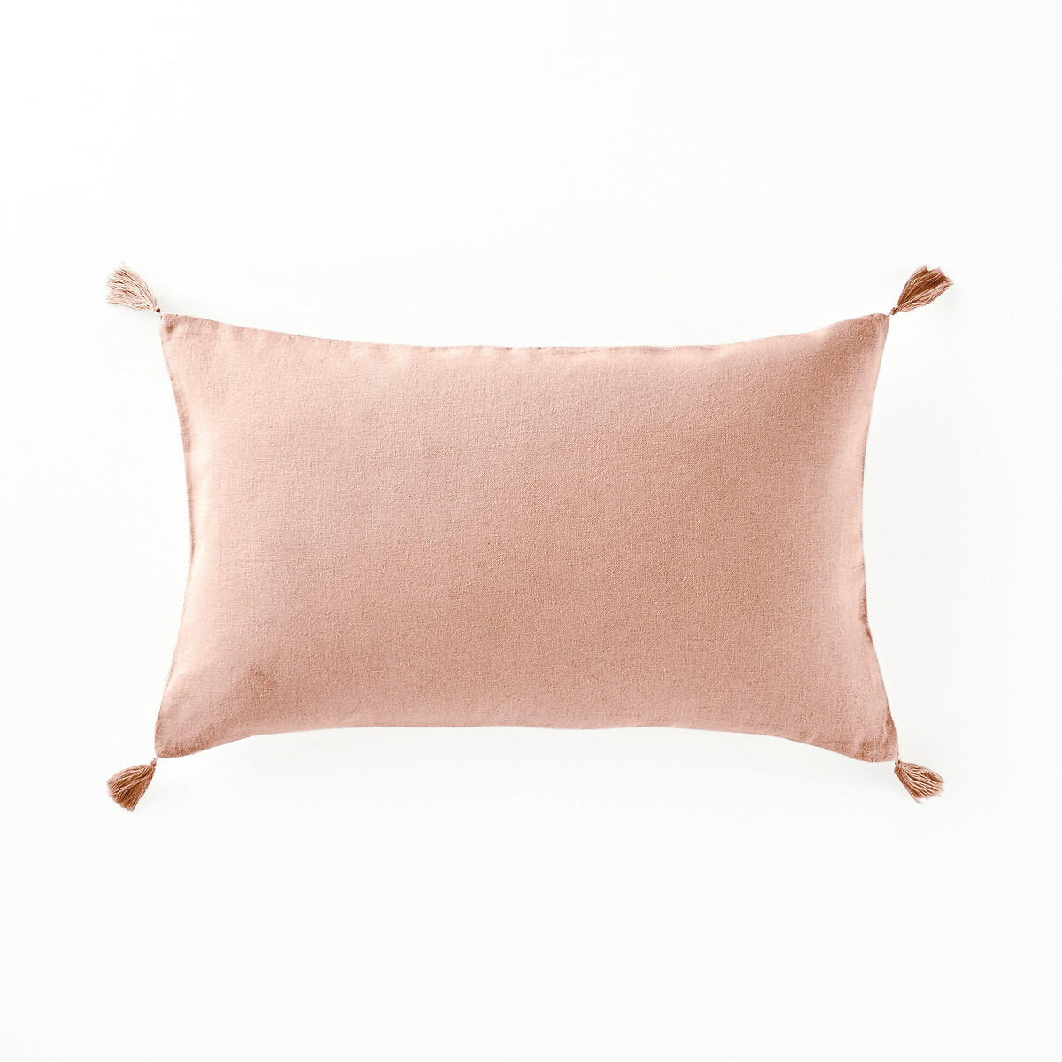Наволочка на подушку-валик из льна и вискозы ODORIE 50 x 30 см розовый занавеска затемняющая из льна и вискозы odorie 180 x 135 см желтый
