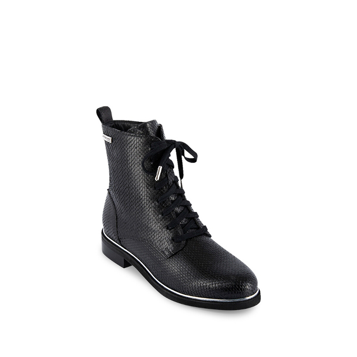 Ботинки LaRedoute Из кожи на шнуровке Mathilde 41 черный, размер 41 - фото 2